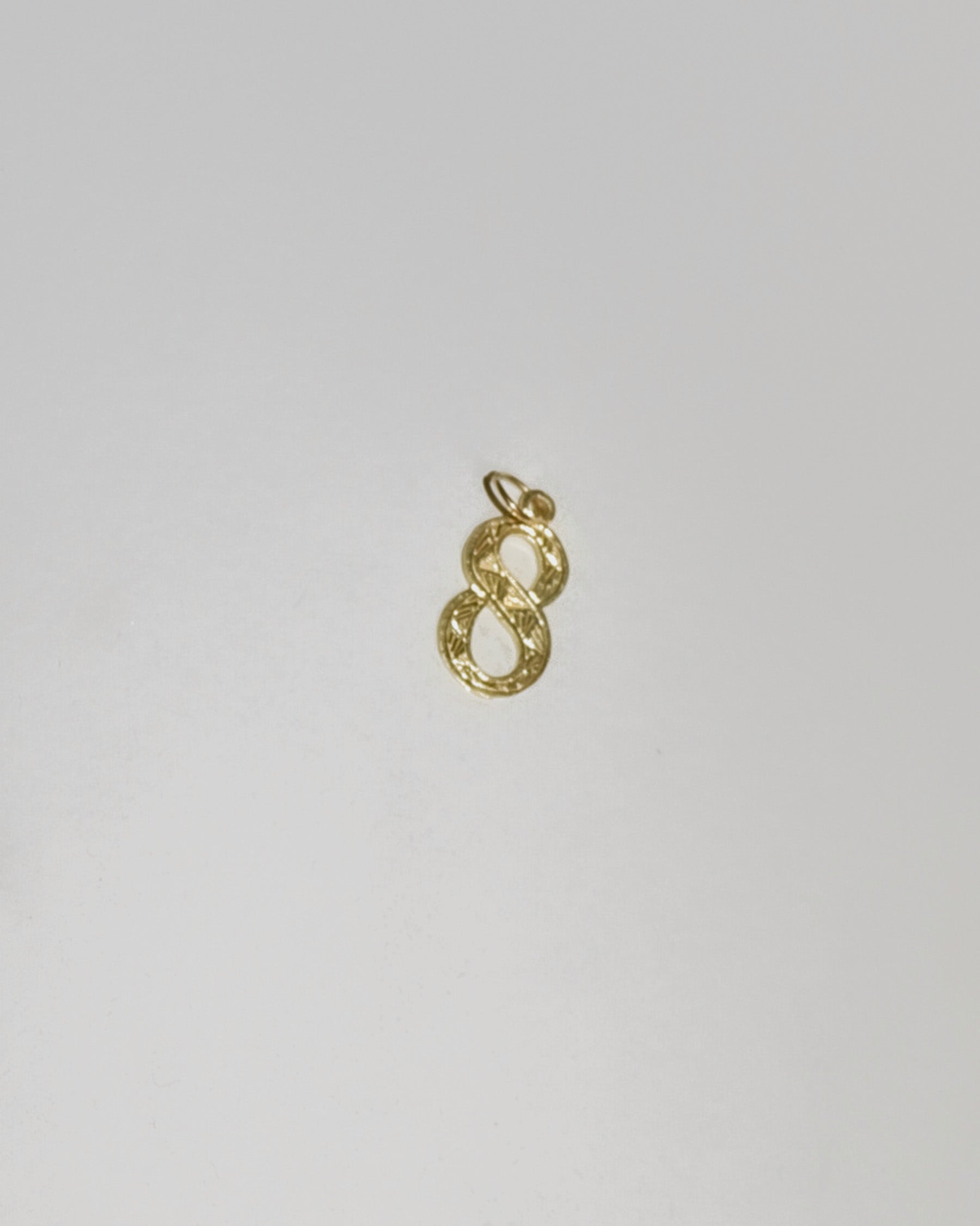 14k Gold Charm "8"