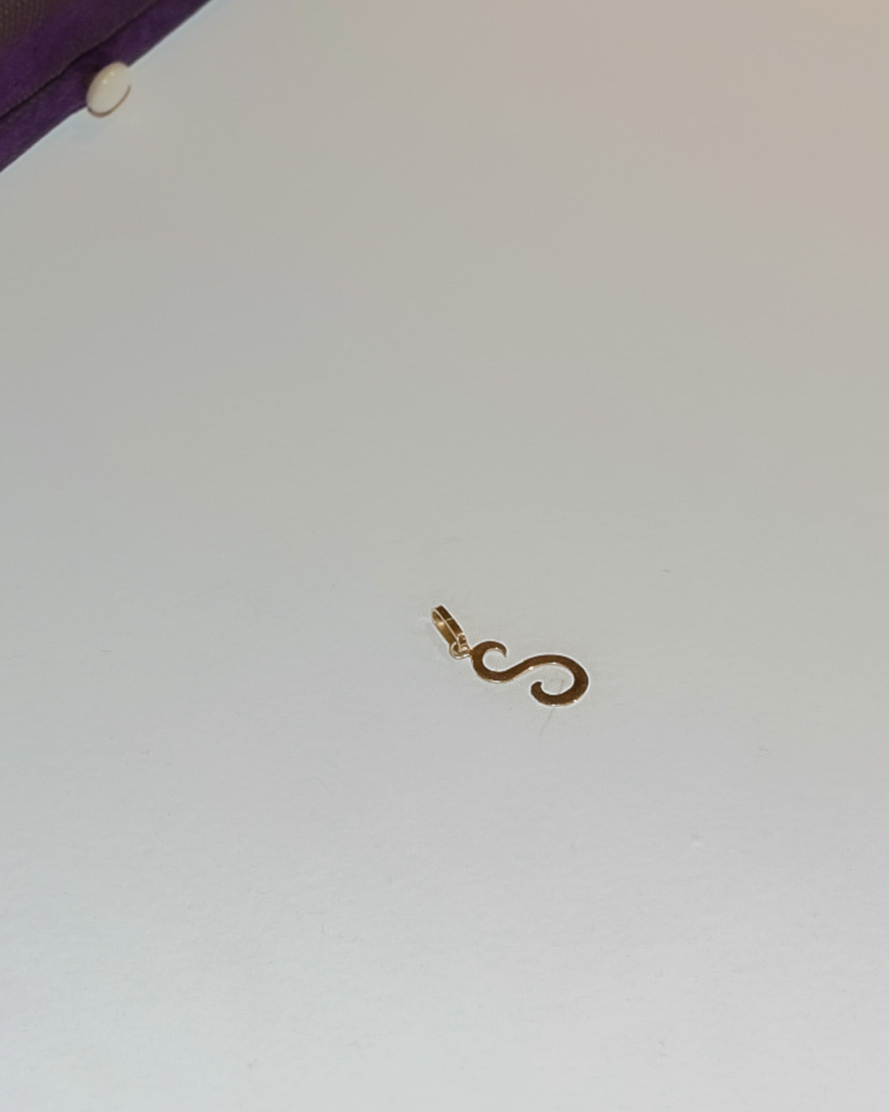 14k Gold Charm "S"
