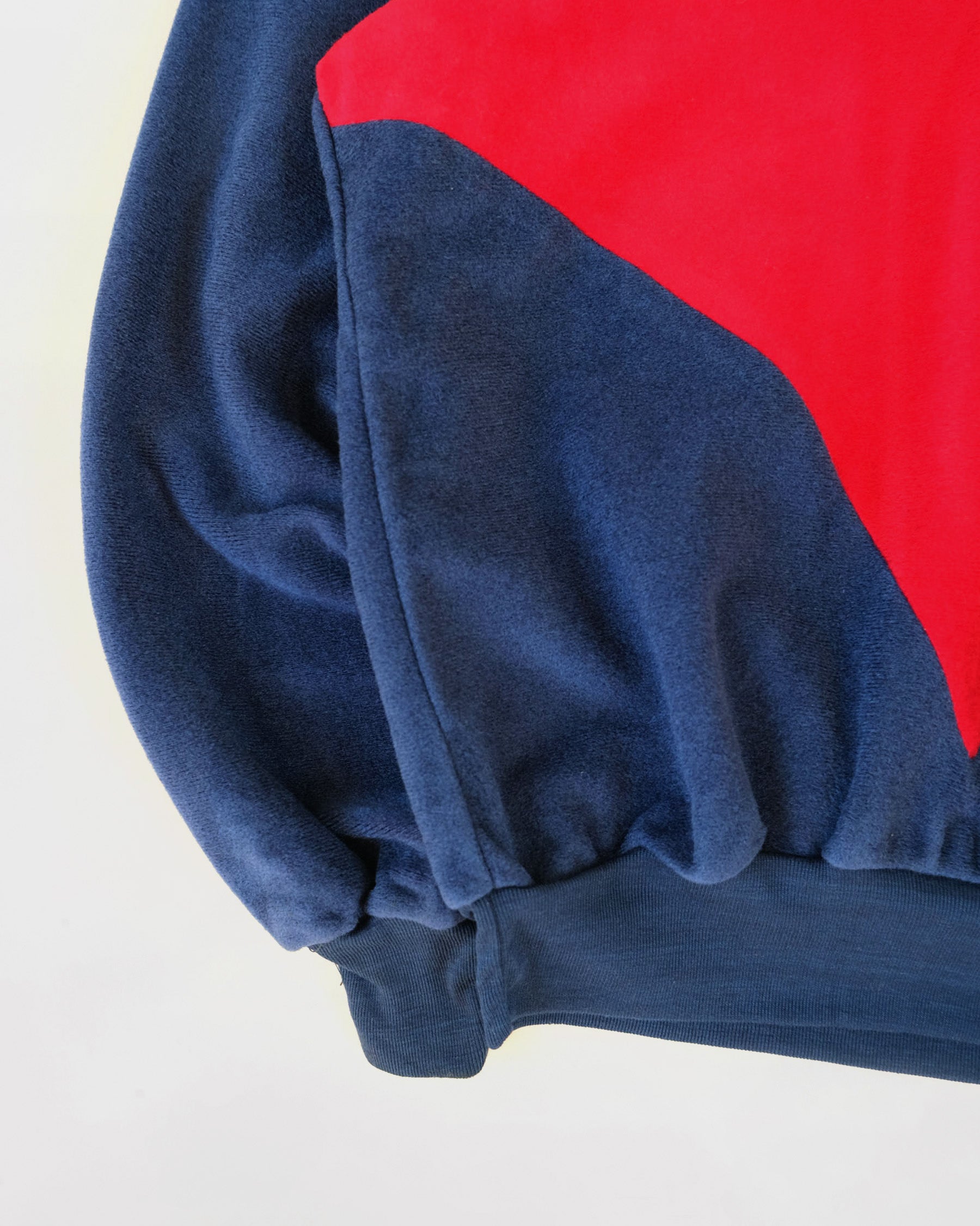 NOS Velour Bi-color V-Neck Top
