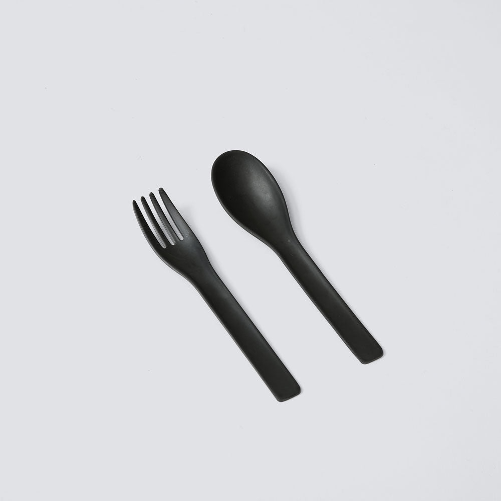 "b fiber" cutlery/2+2pcs - Black