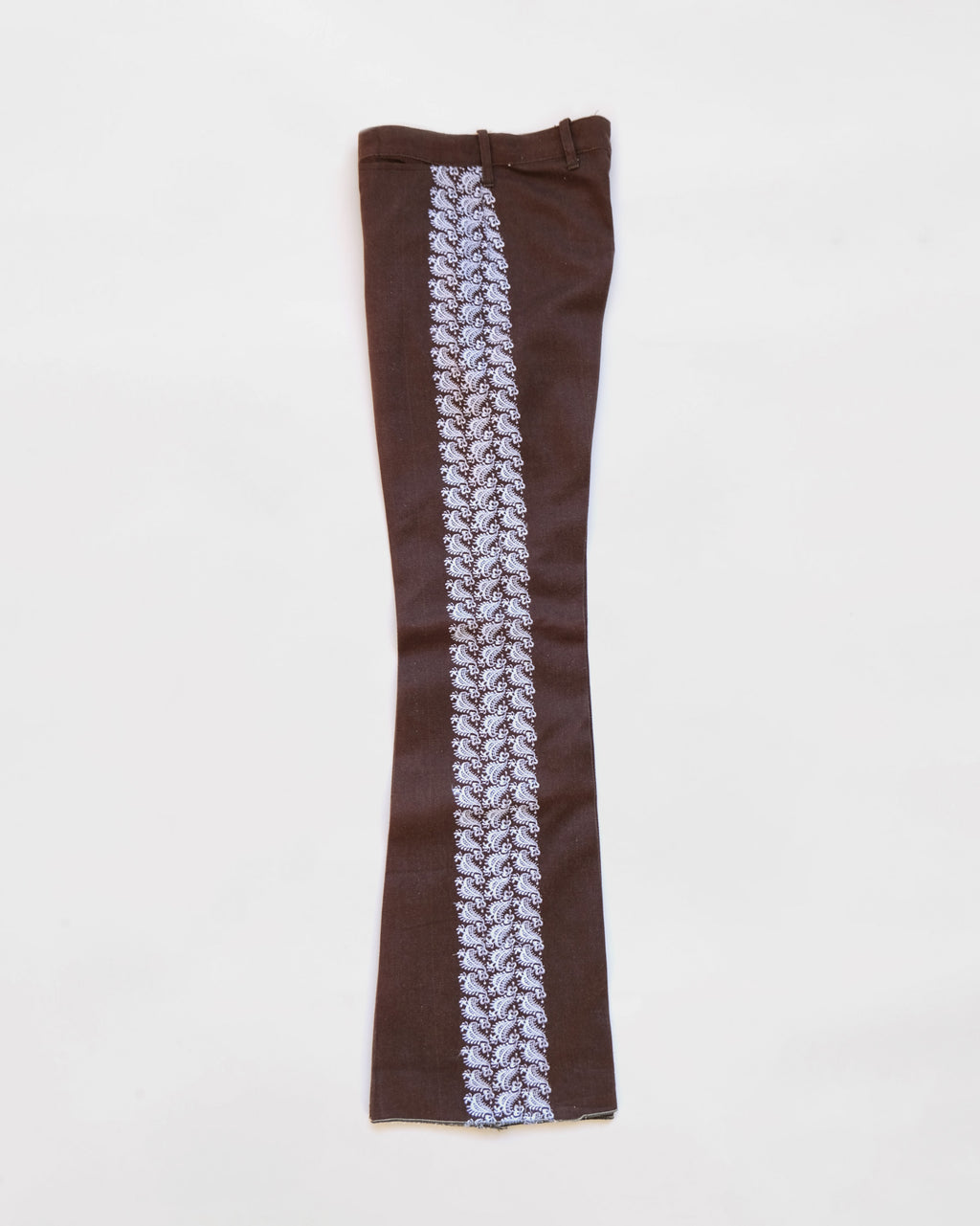 Embroidered Brown Pants