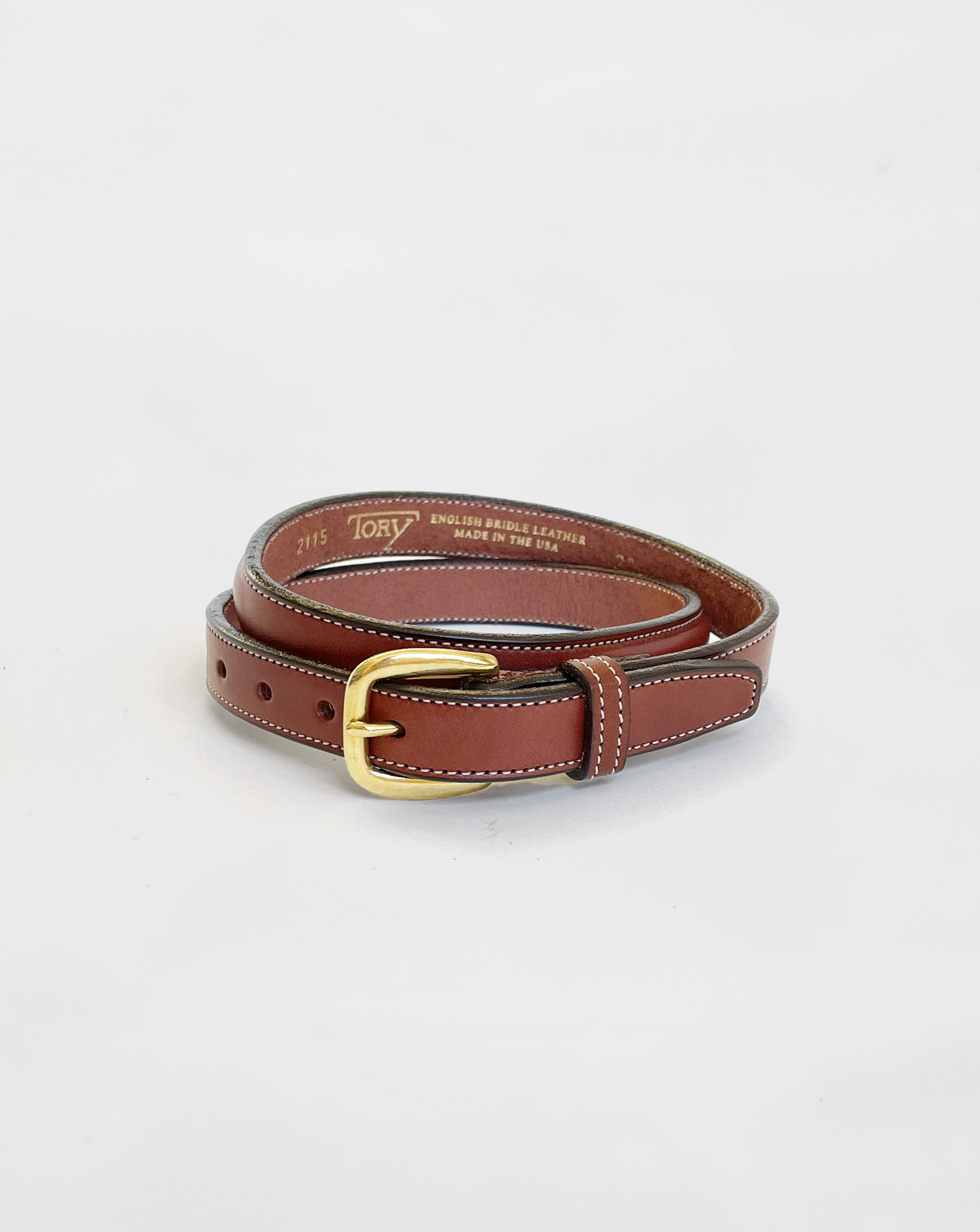 "TORY Leather" Leather Belt - Light Brown