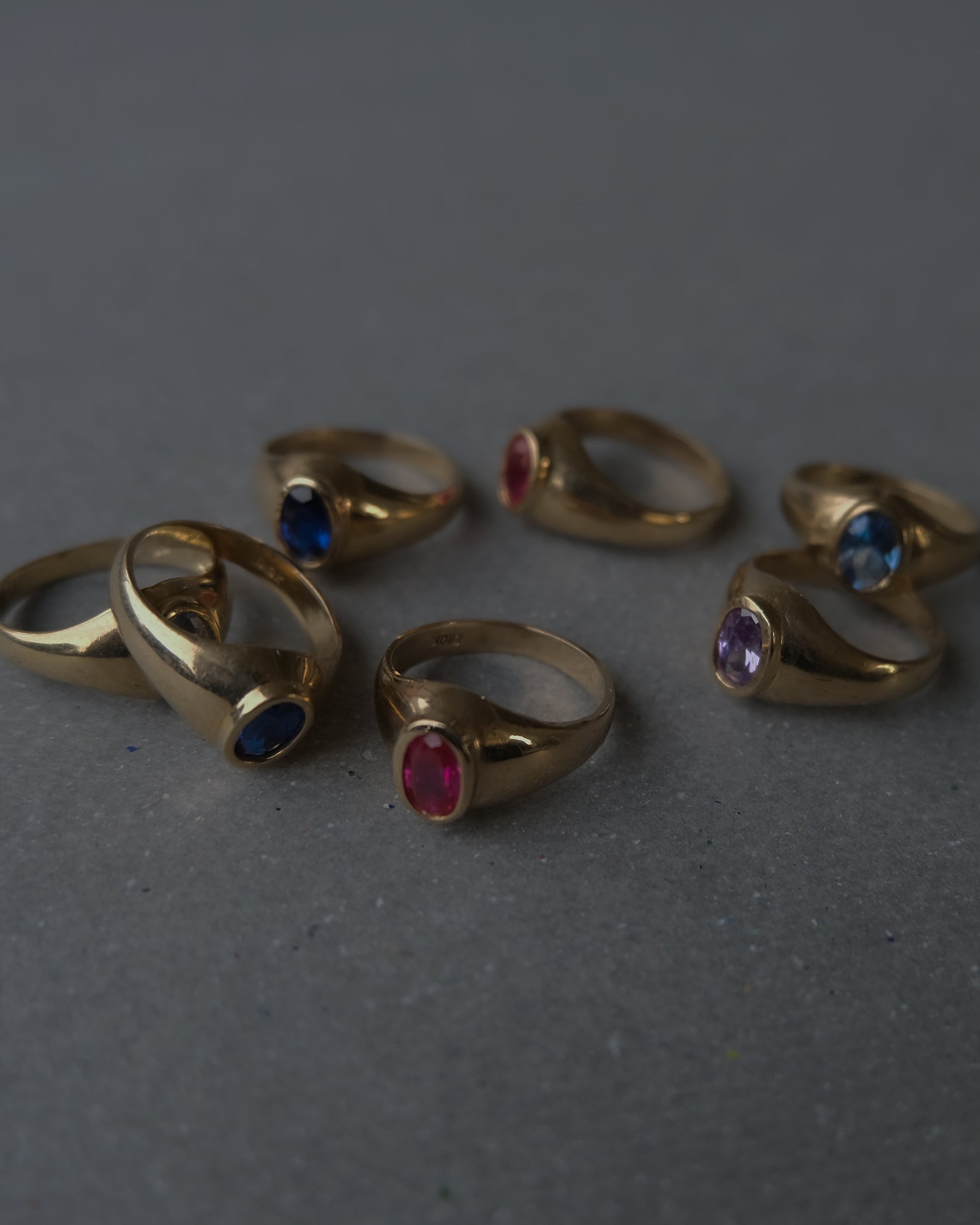 10K x Pinky Ring w/ stone - 3号