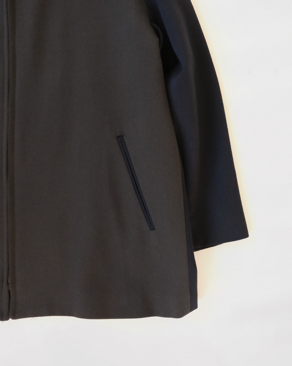 Wool Zip-Up Bicolor Jacket