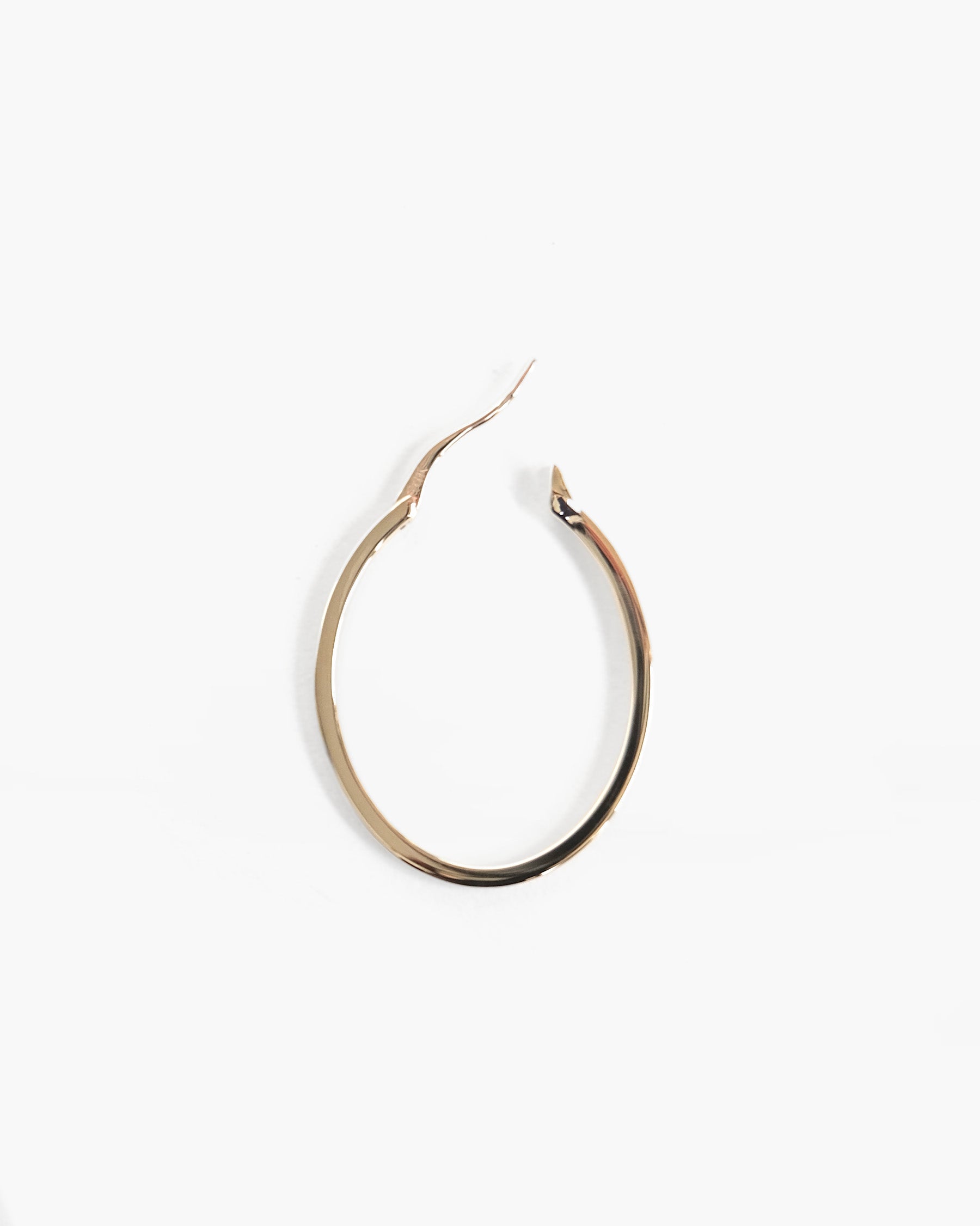 14K Gold Hoops - Oval