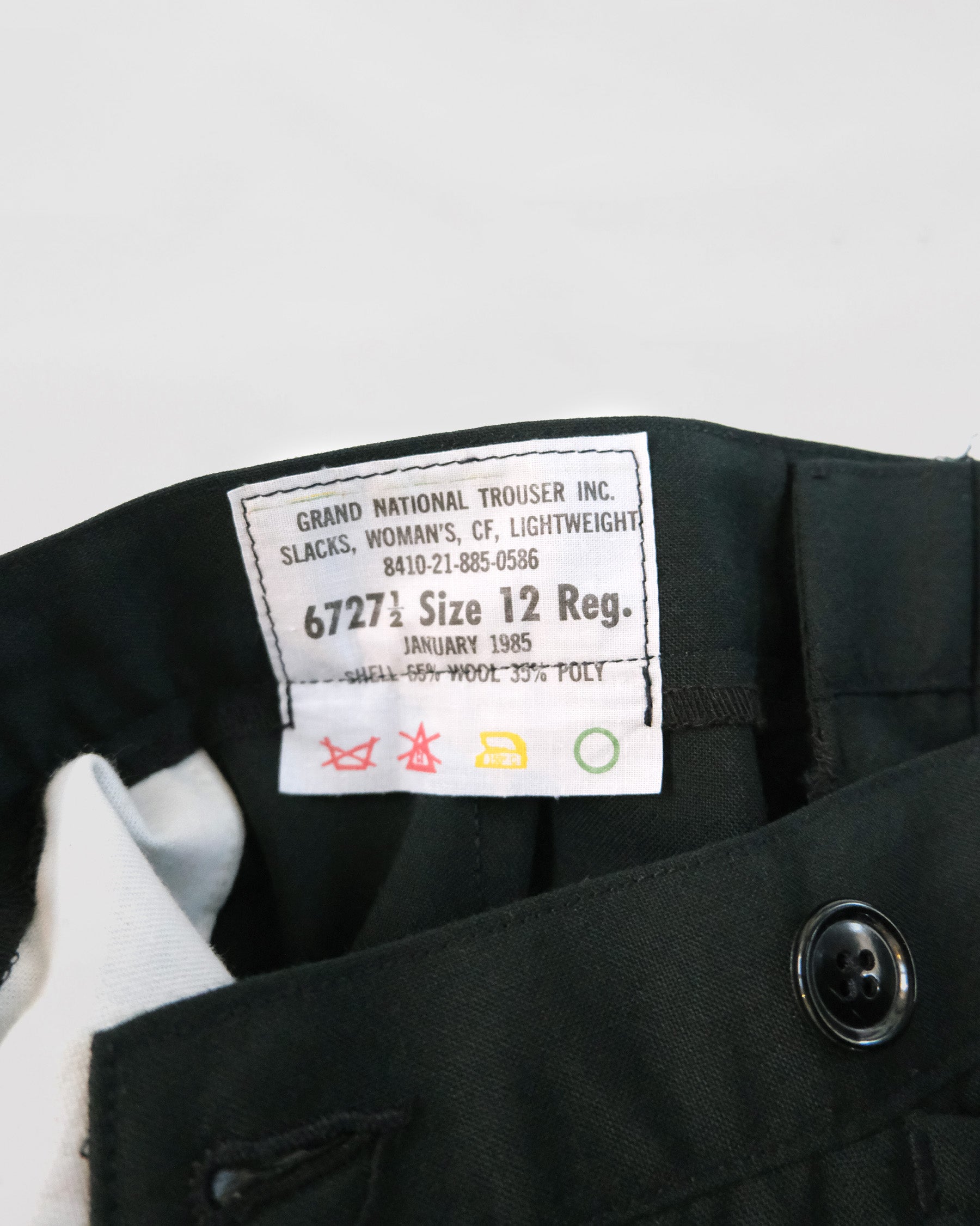 Dark Green Wool Trousers