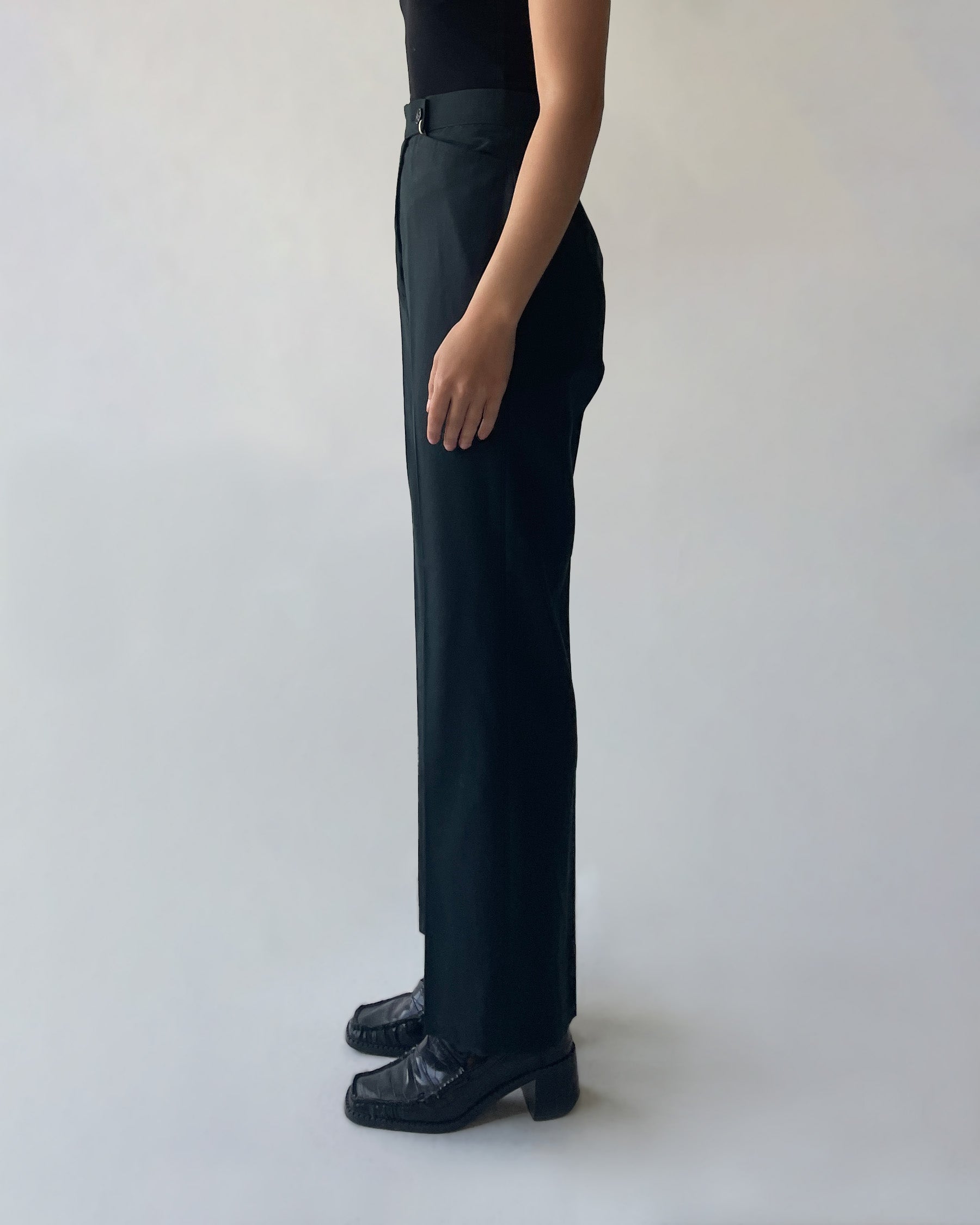 Dark Green Wool Trousers