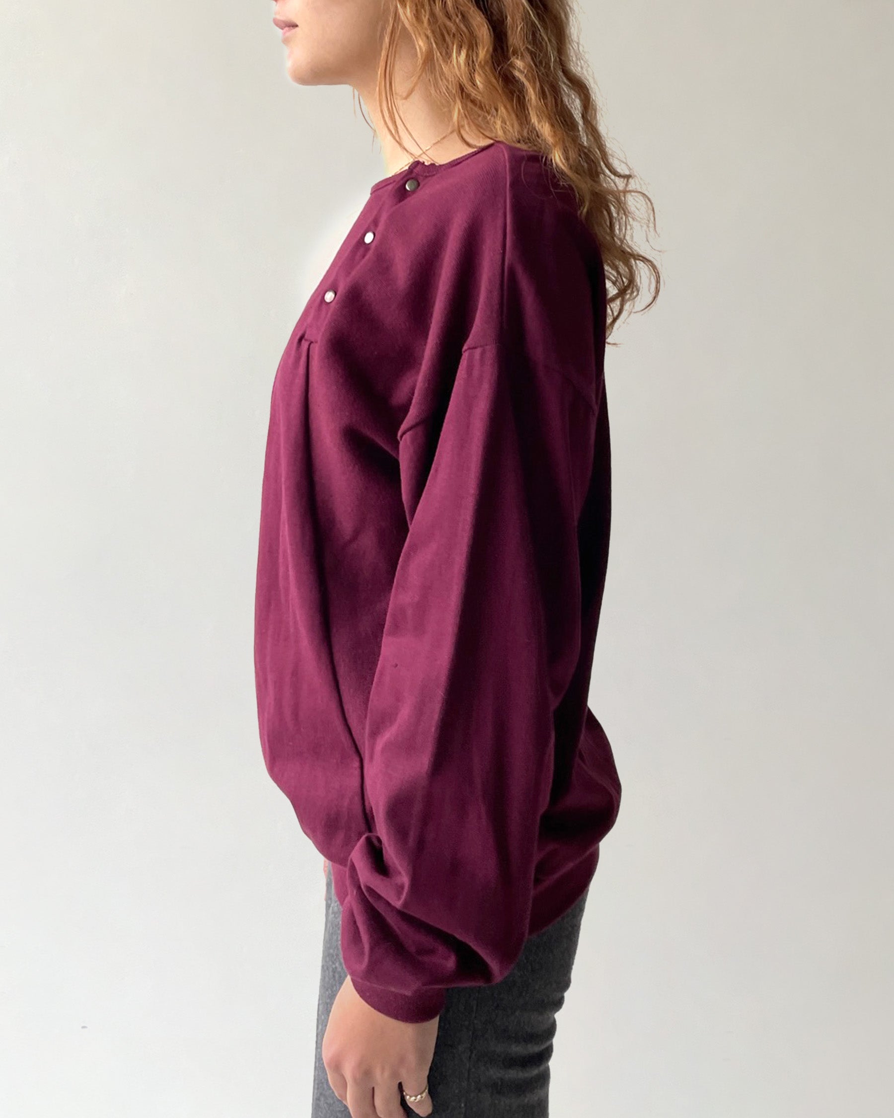 NOS Cotton Snap Button Pullover