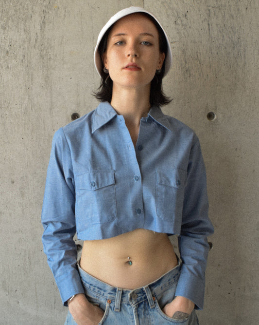 Cropped Chambray Shirt