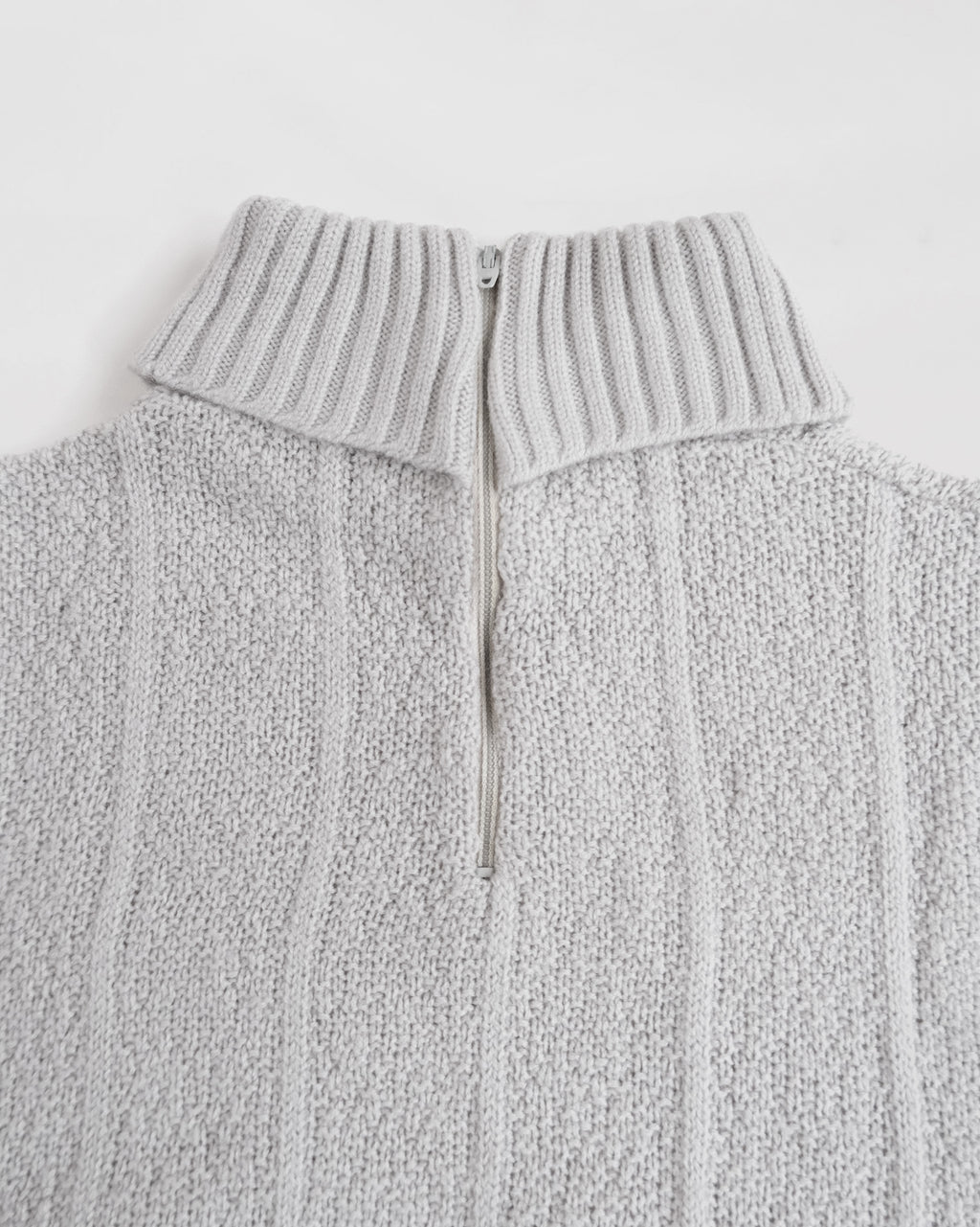 NOS Turtleneck with Back Zipper - Light Gray