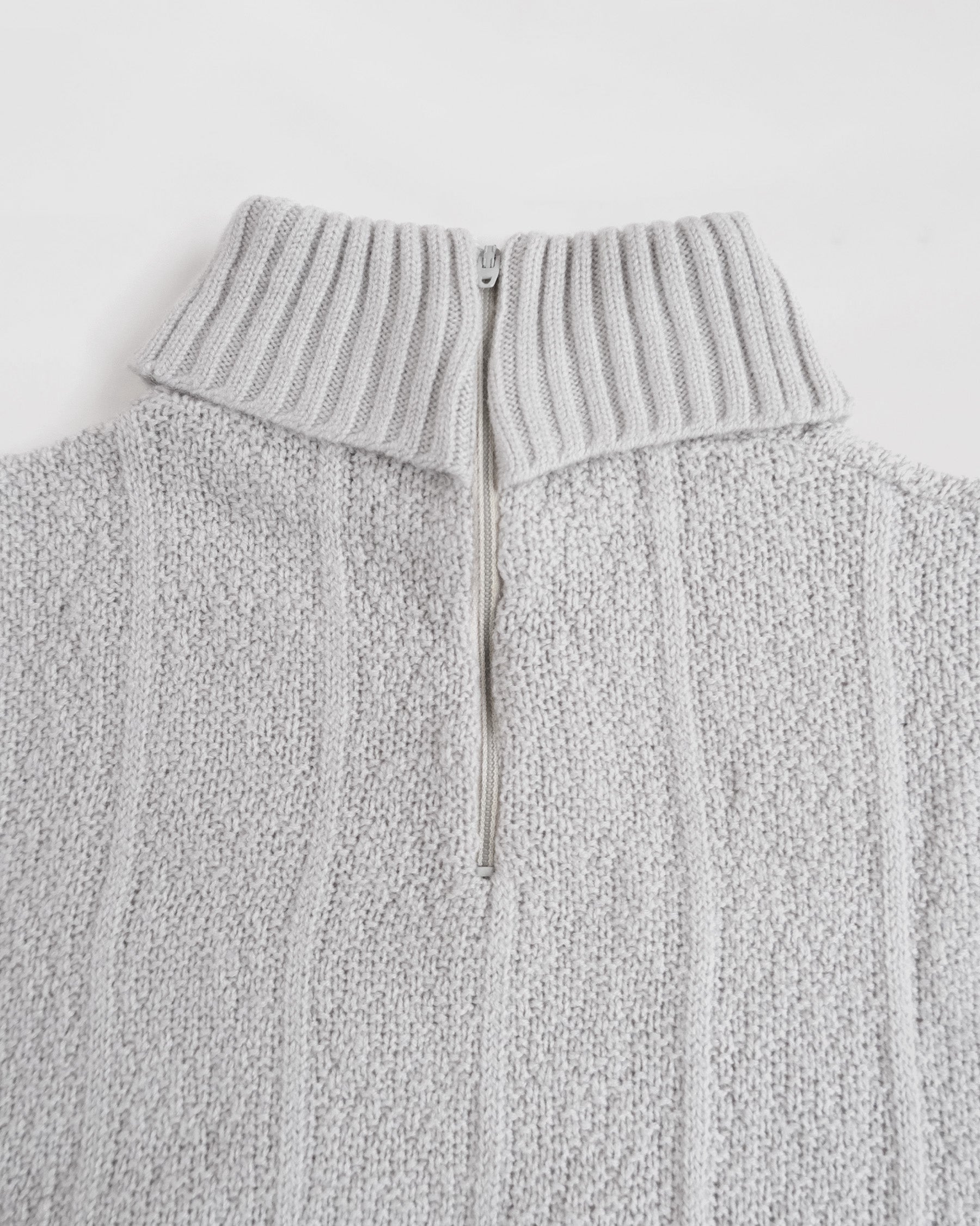 NOS Turtleneck with Back Zipper - Light Gray