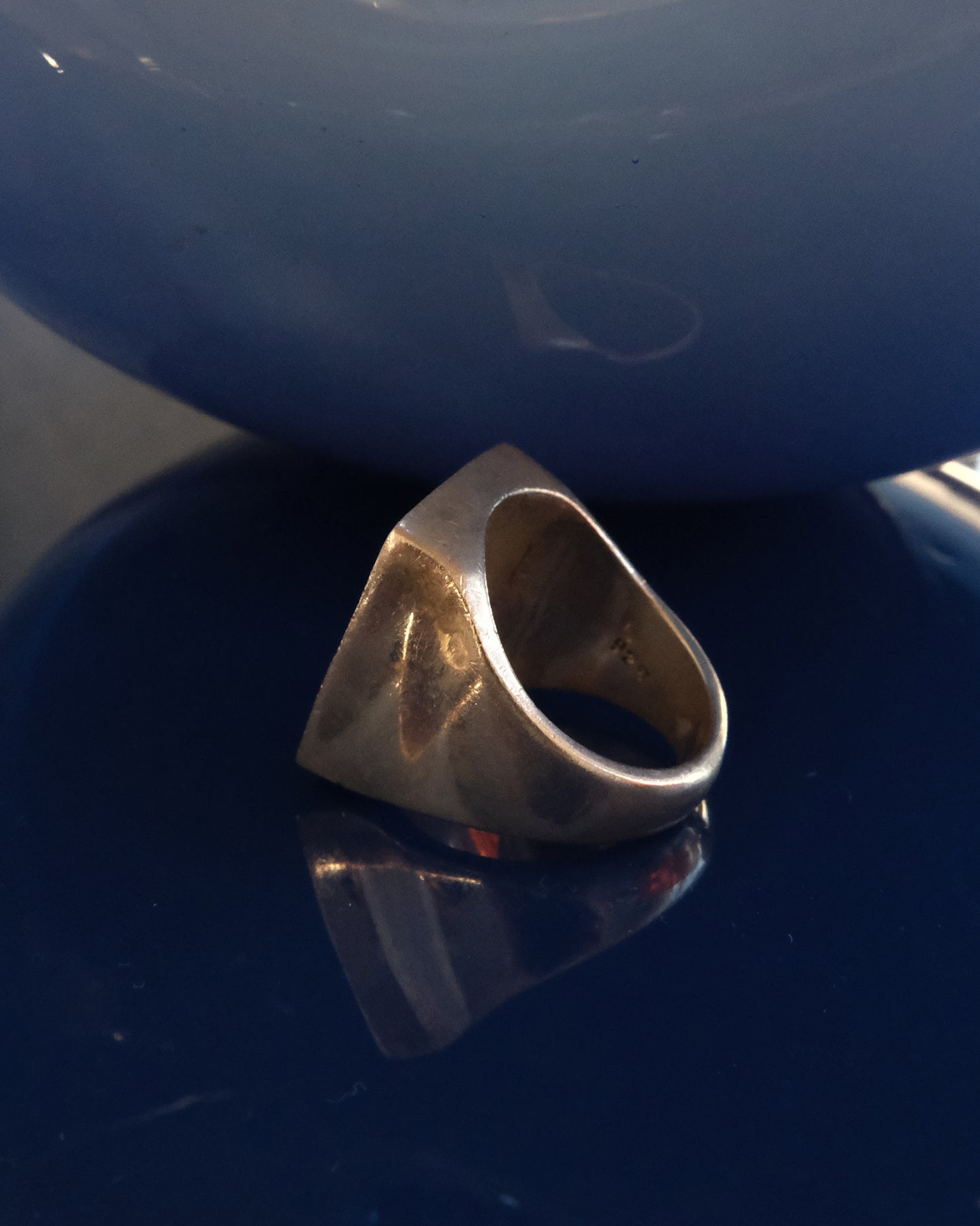 Silver Square Face Ring