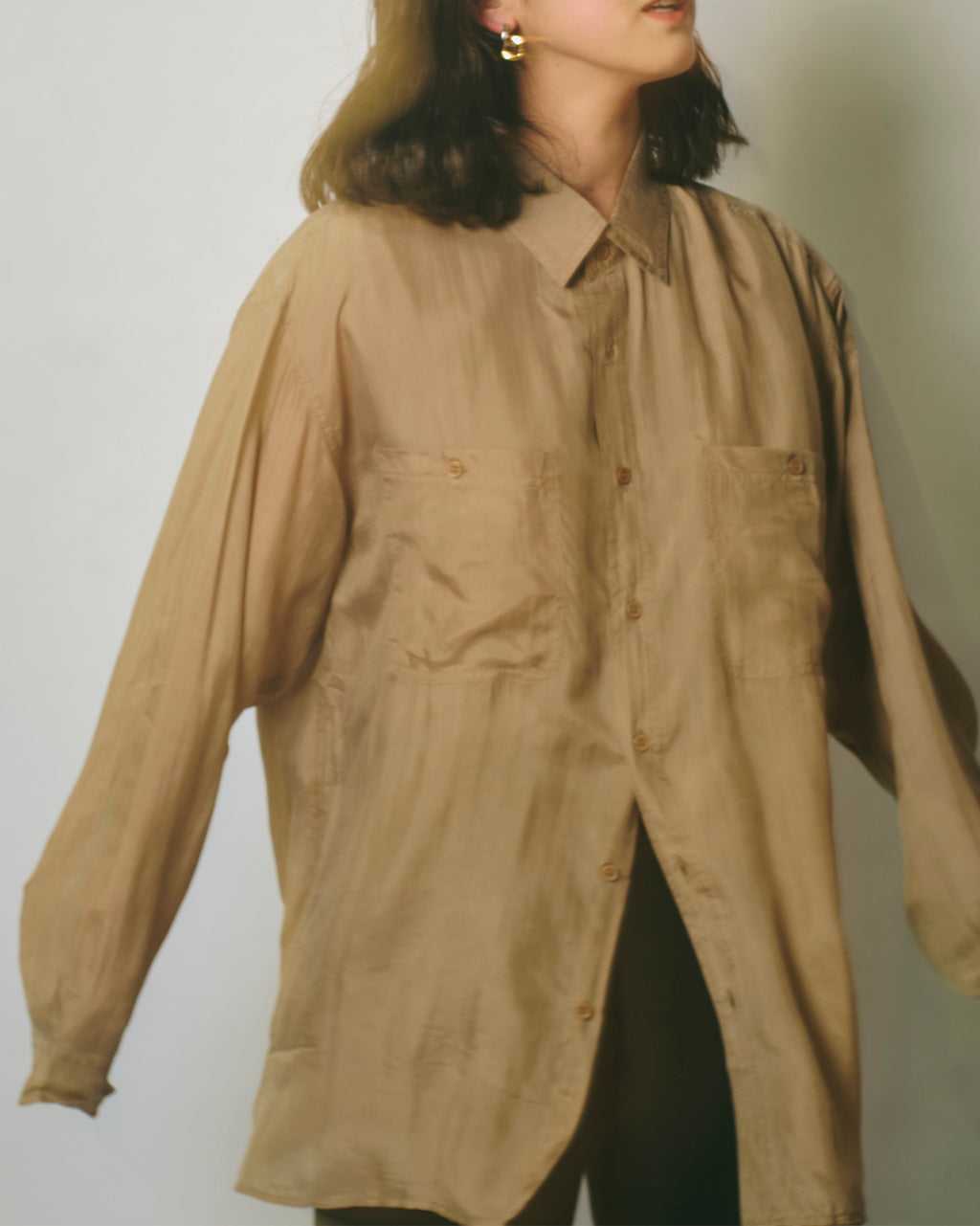 N.O.S  100% Silk Shirts - Nude