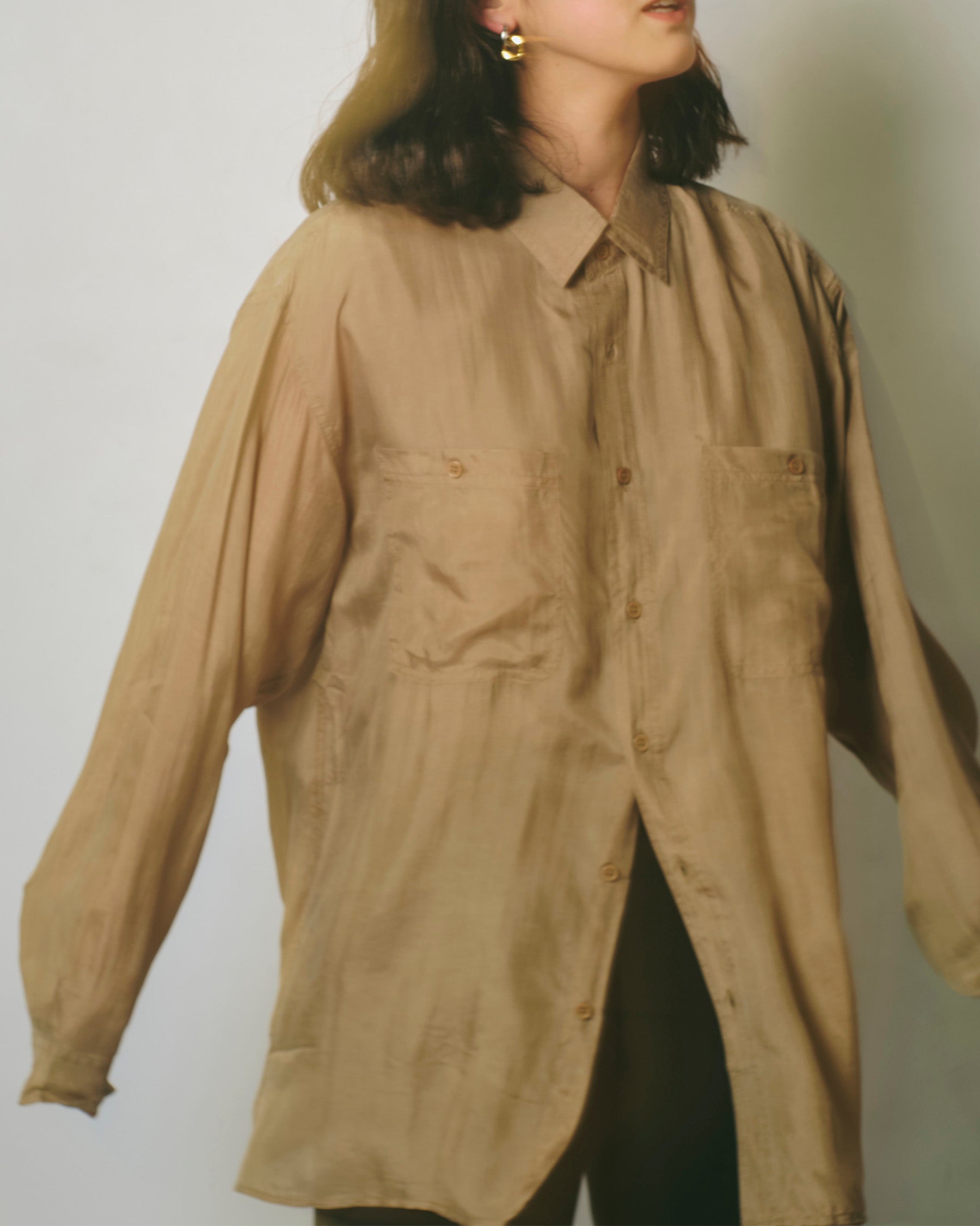 N.O.S  100% Silk Shirts - Nude