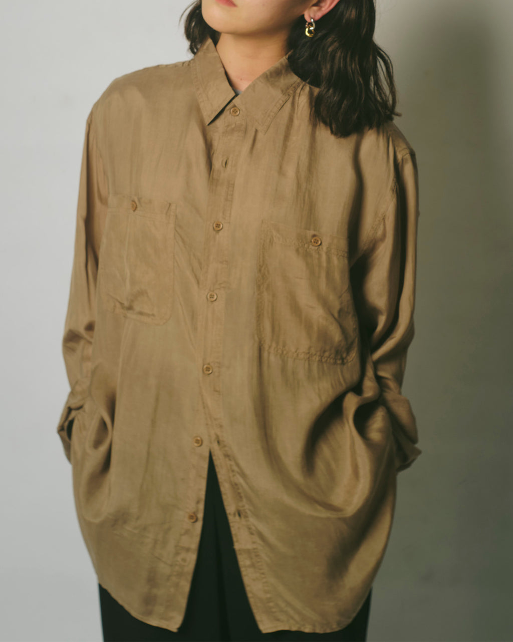 N.O.S  100% Silk Shirts - Nude