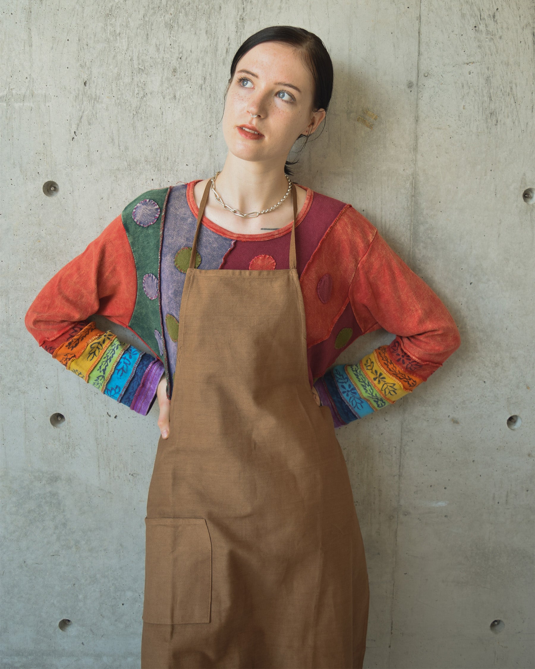 N.O.S Italian Cotton Apron - 柿渋染