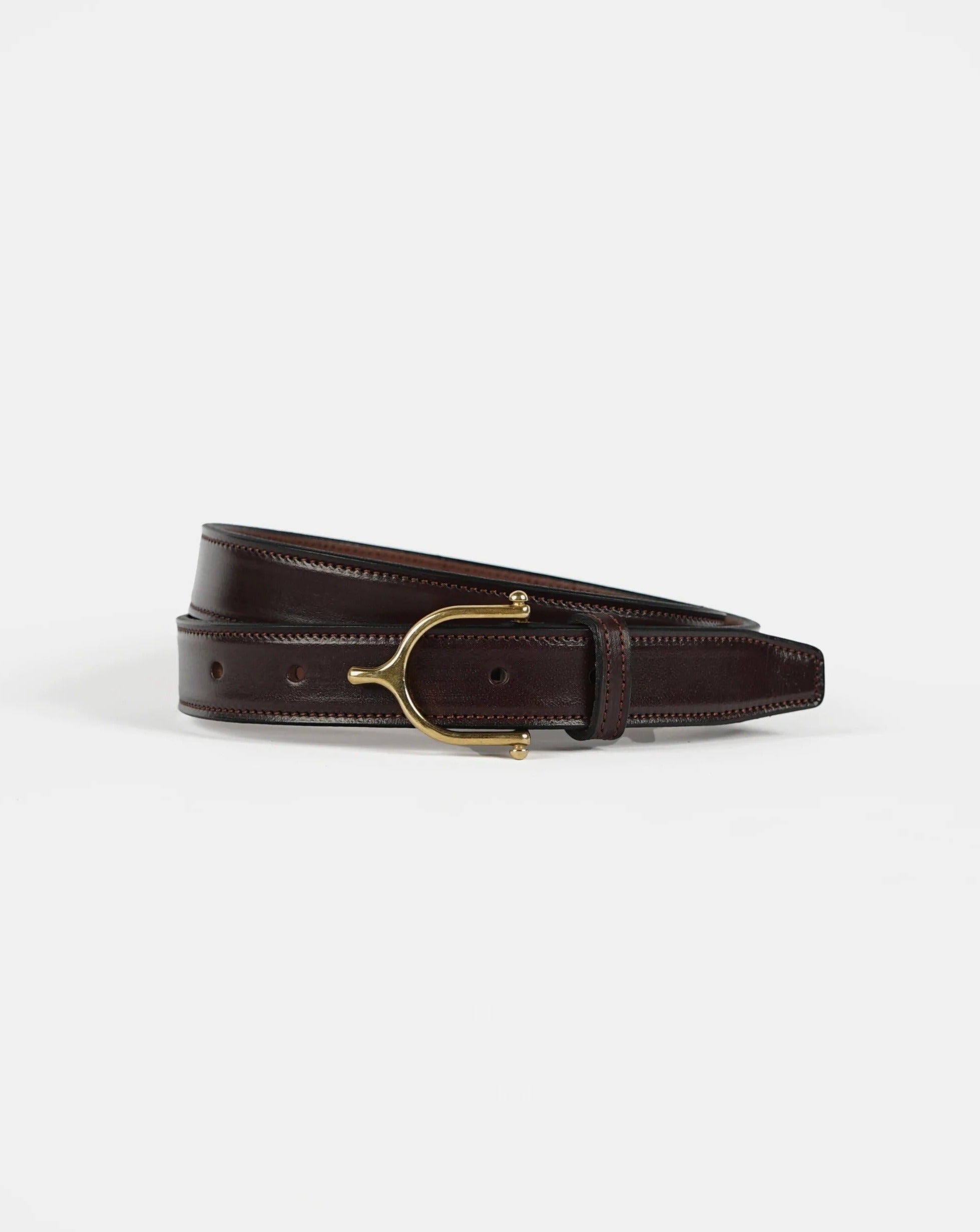 "TORY Leather" Leather Belt - Dark Brown