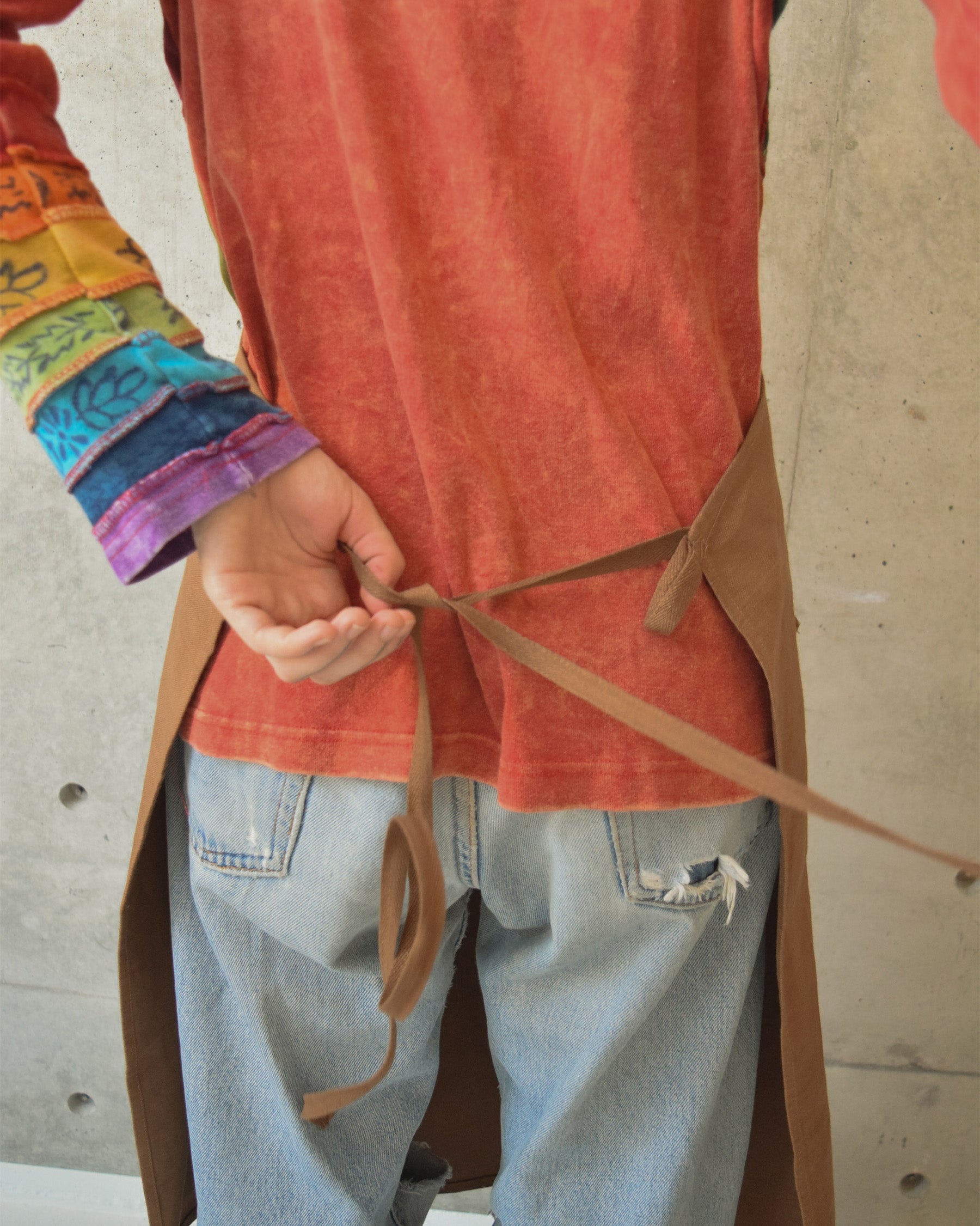 N.O.S Italian Cotton Apron - 柿渋染