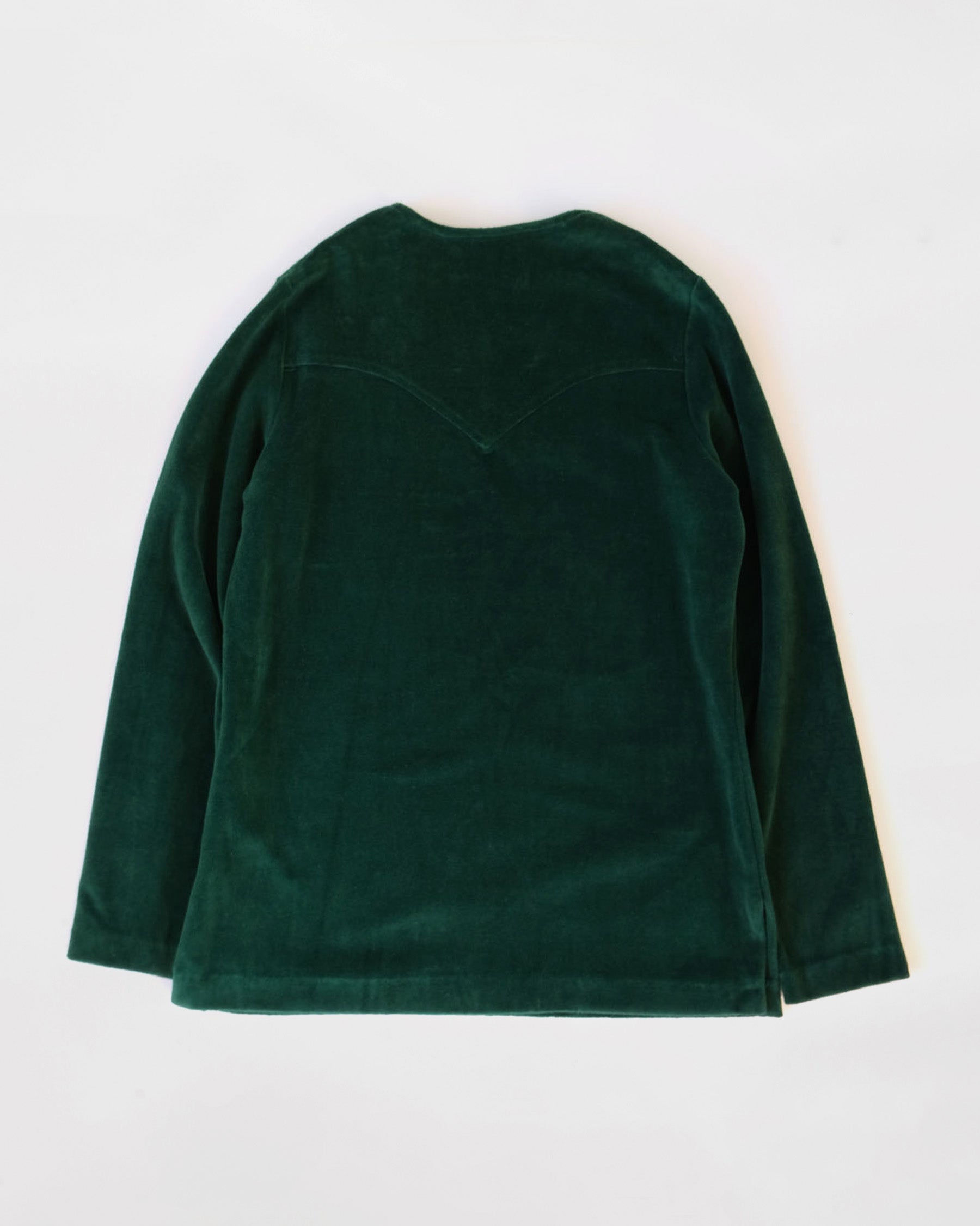 NOS "H BAR C" Velour V-Neck Top