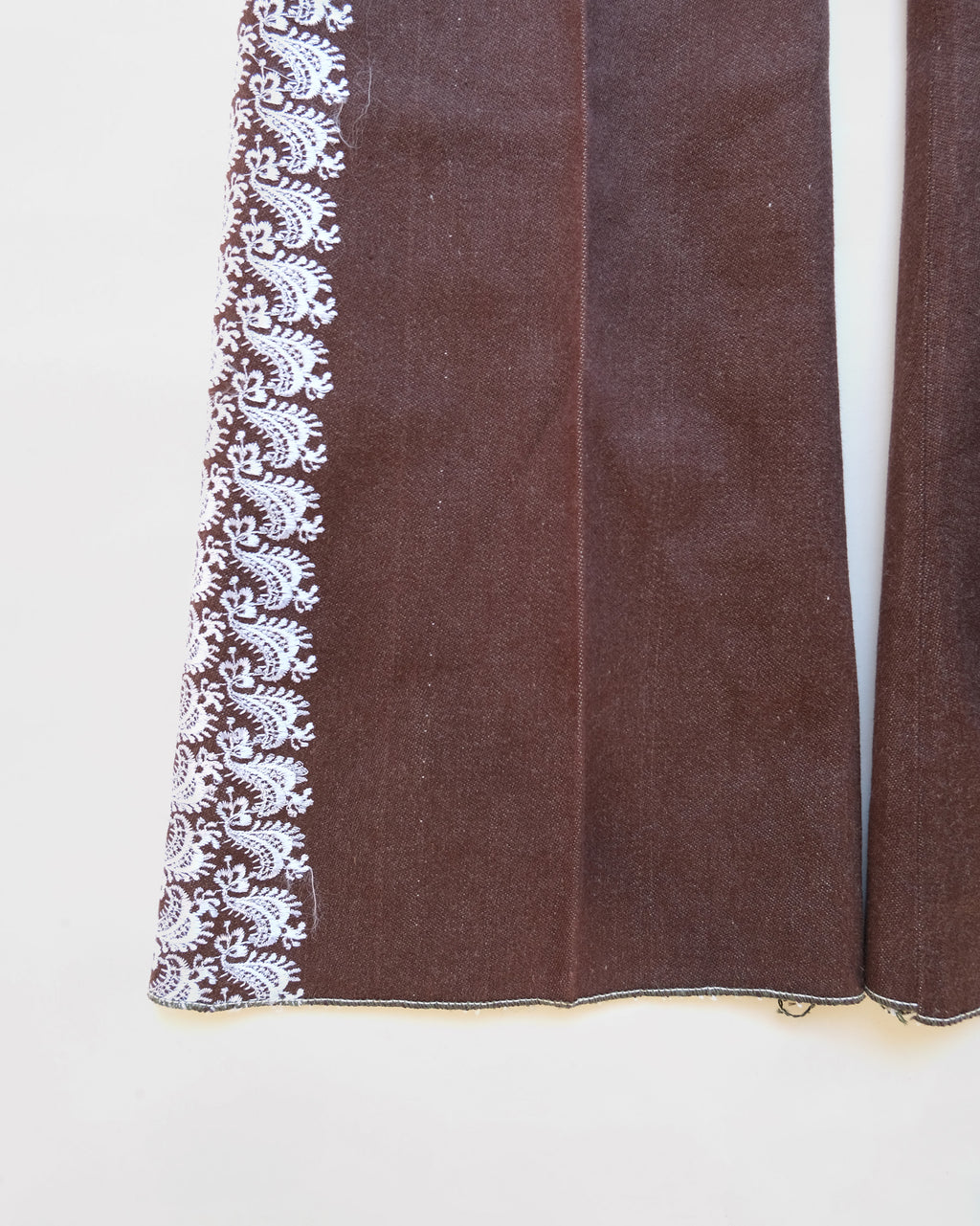 Embroidered Brown Pants