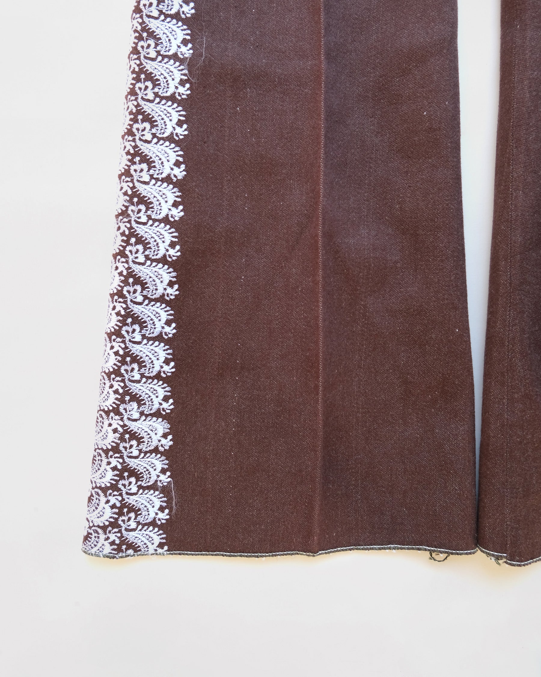 Embroidered Brown Pants