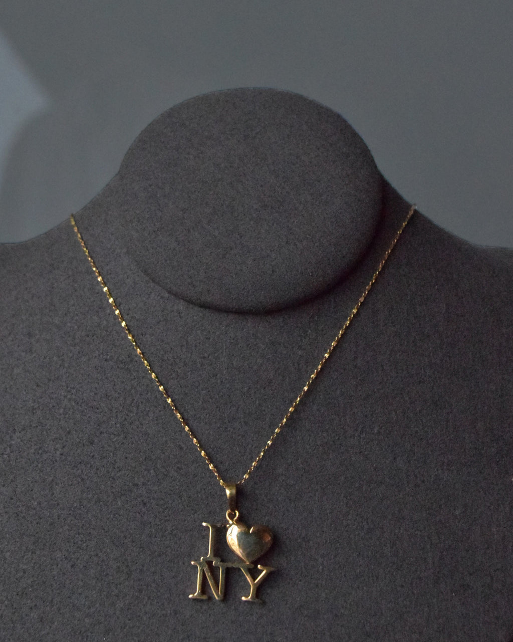 14k Gold Necklace -I LOVE NY-