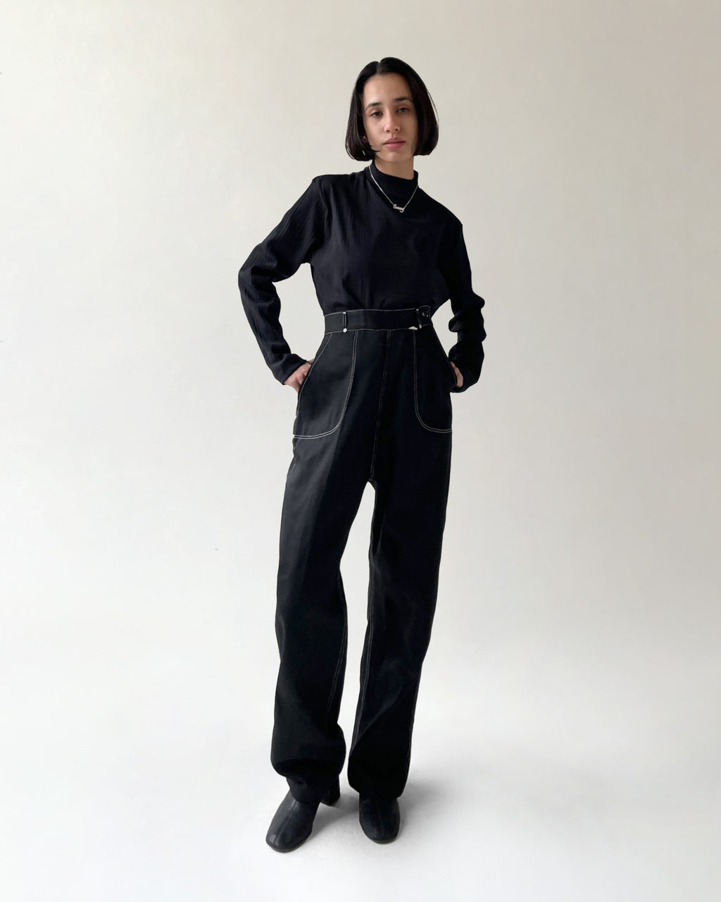 70's stitch Cotton Pants