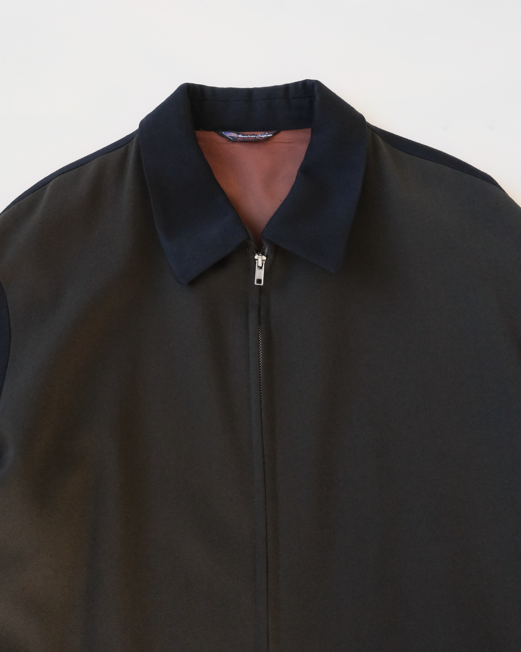 Wool Zip-Up Bicolor Jacket