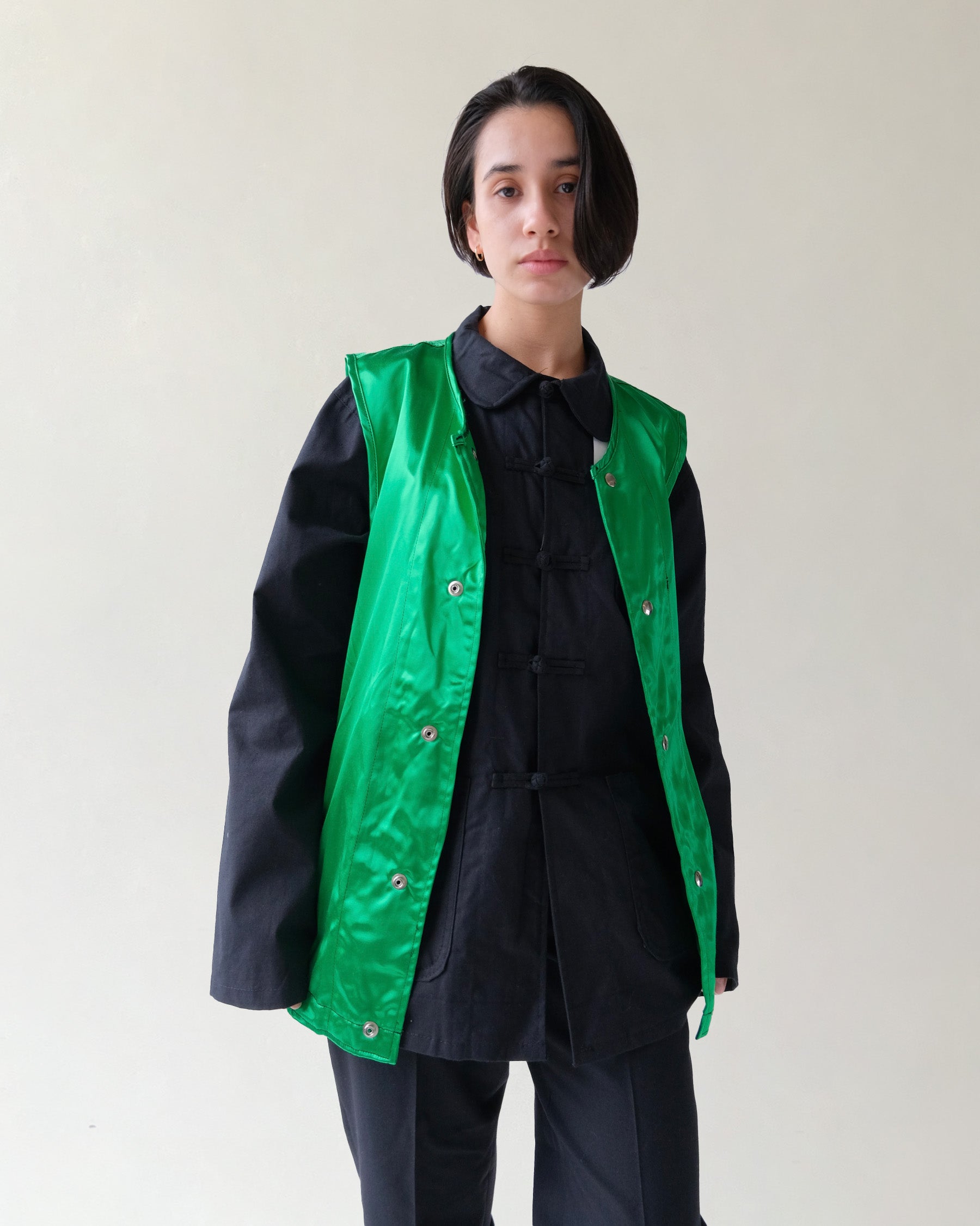 100% Cotton China Jacket - Black