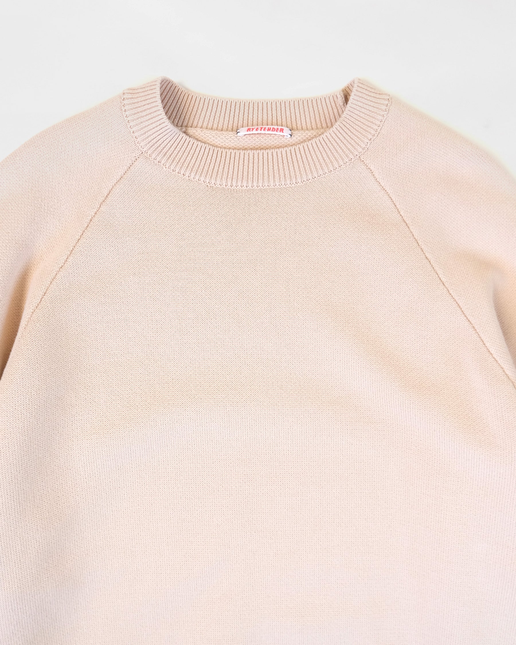 404 Paled Color Crew Neck Sweater by RYE TENDER - Beige
