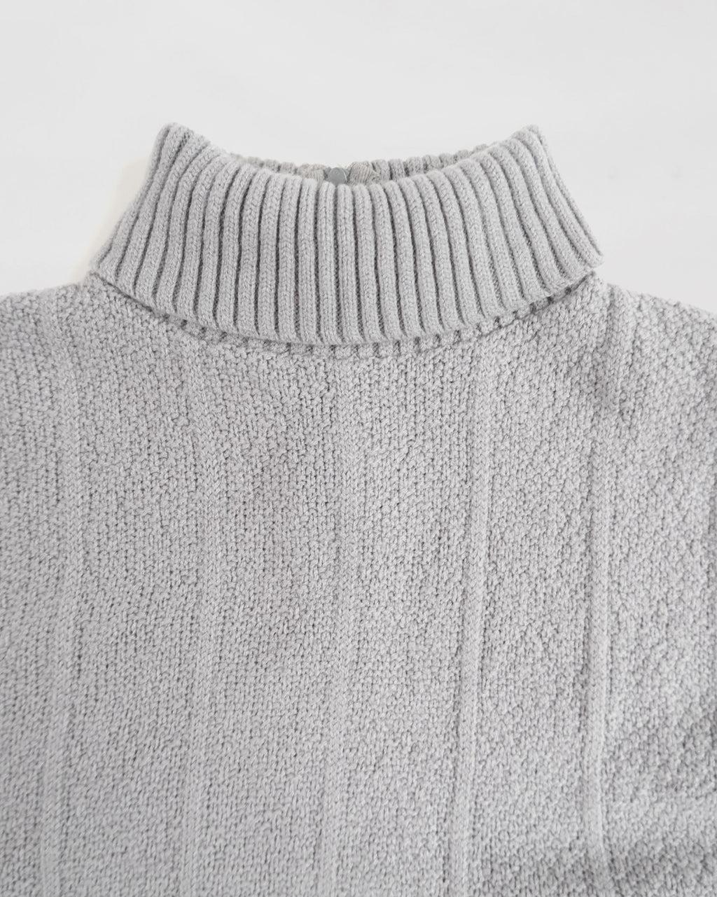 NOS Turtleneck with Back Zipper - Light Gray
