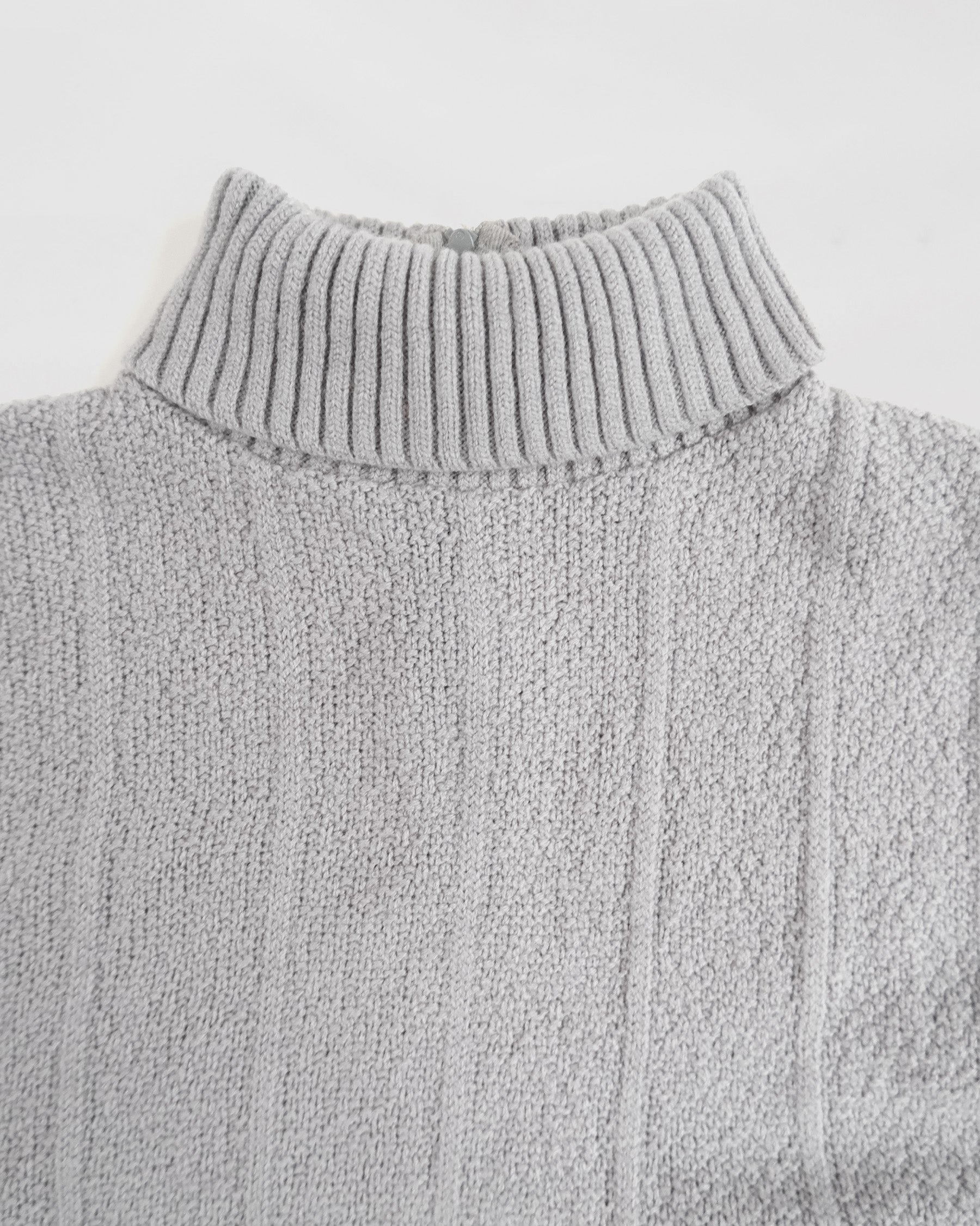 NOS Turtleneck with Back Zipper - Light Gray