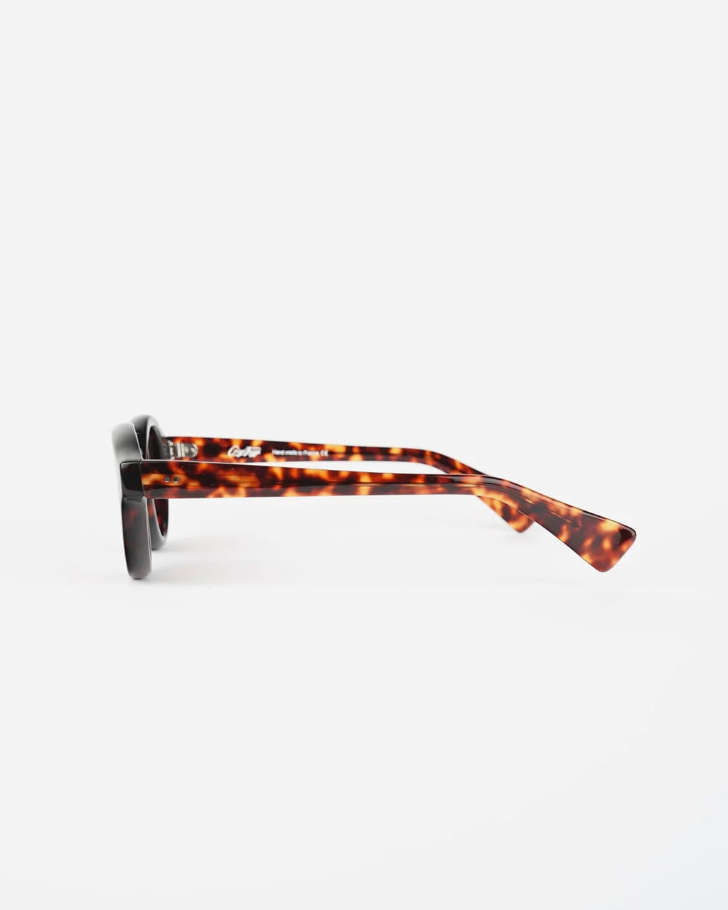 "Gigi Fazzi" Round Sunglasses Hand Made In France - Tortoise
