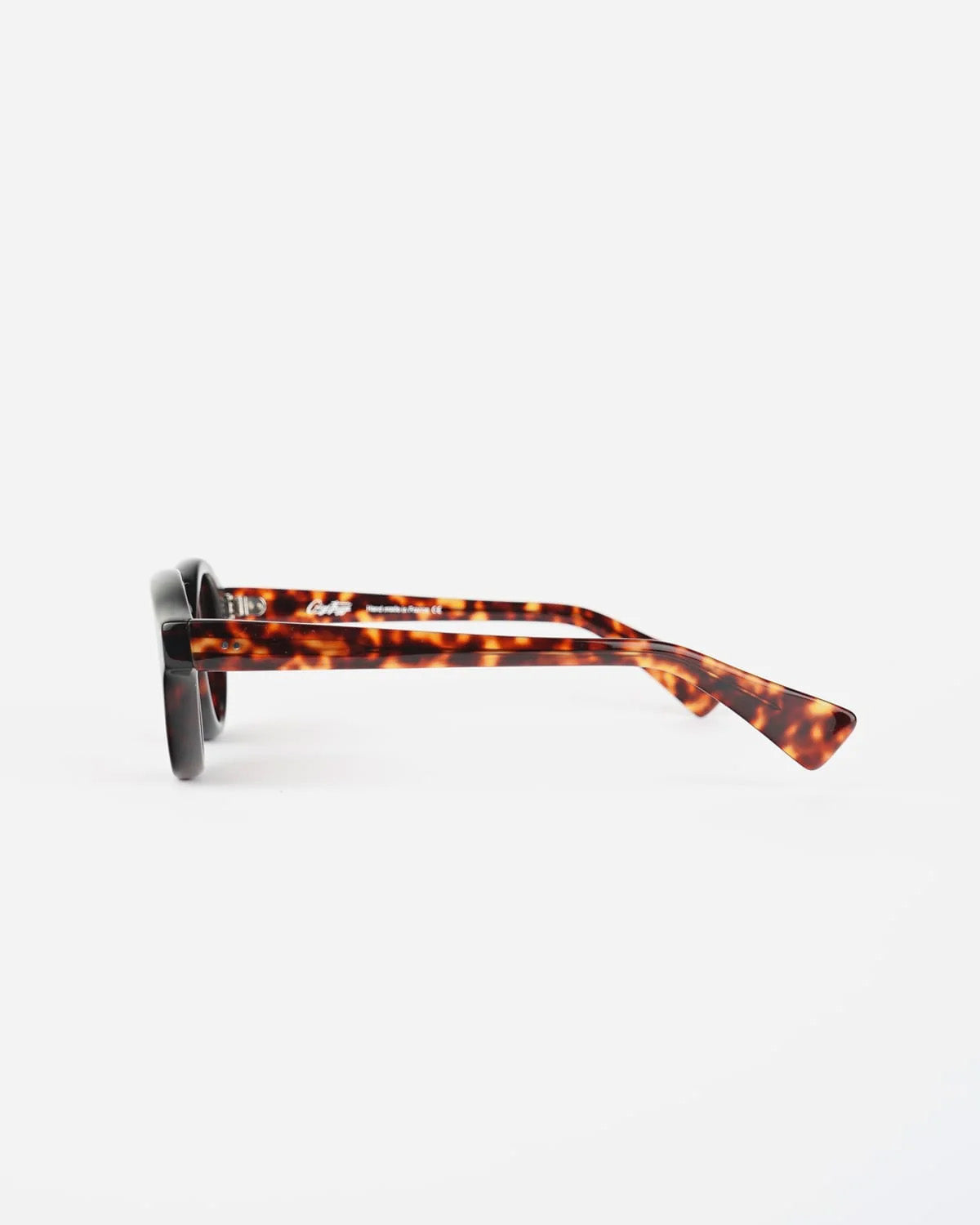 "Gigi Fazzi" Round Sunglasses Hand Made In France - Tortoise