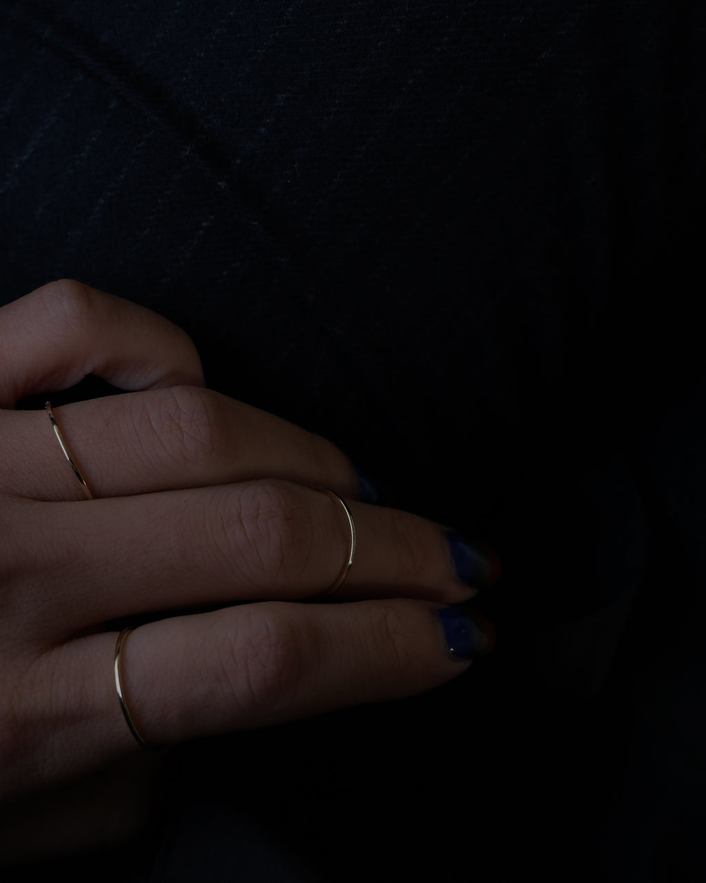 14k Gold Skinny Ring - 1mm