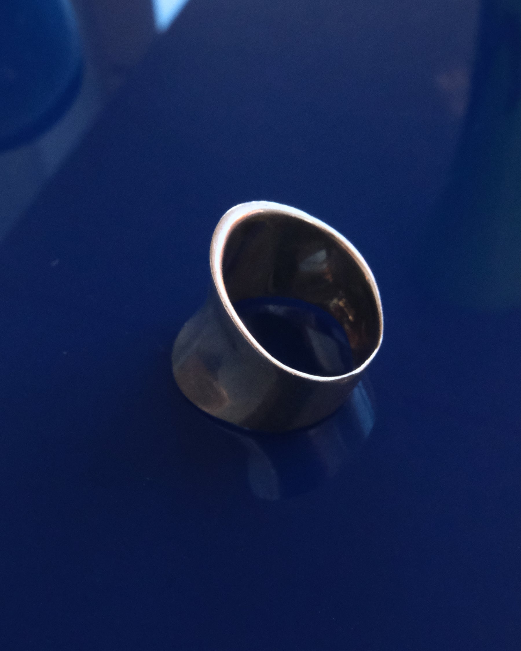 Face Curved Sterling Silver Ring