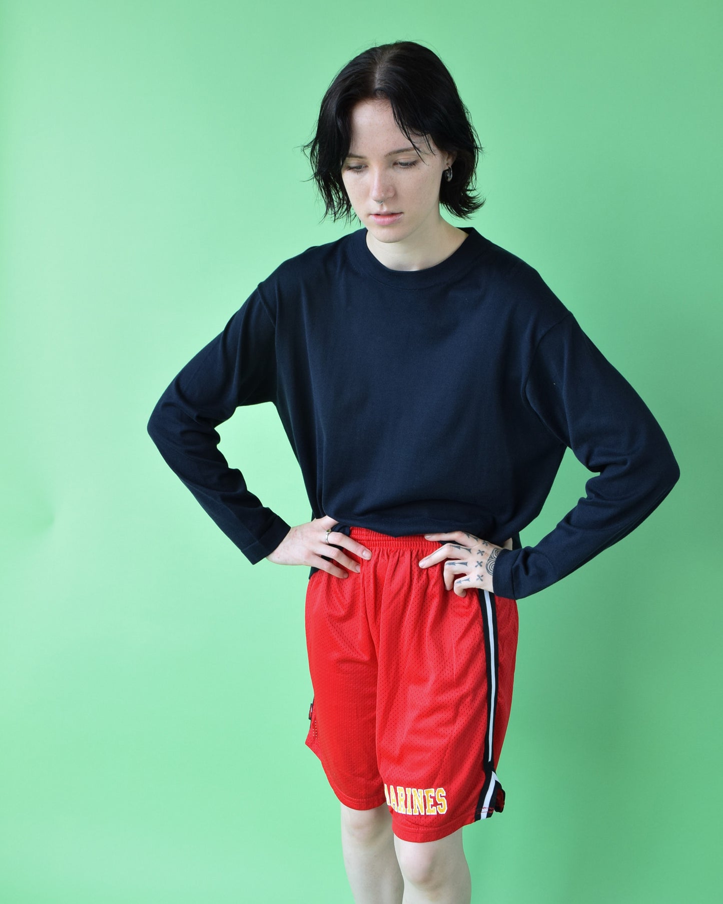 "RYE TENDER" Sullivan Long Tee D.Navy