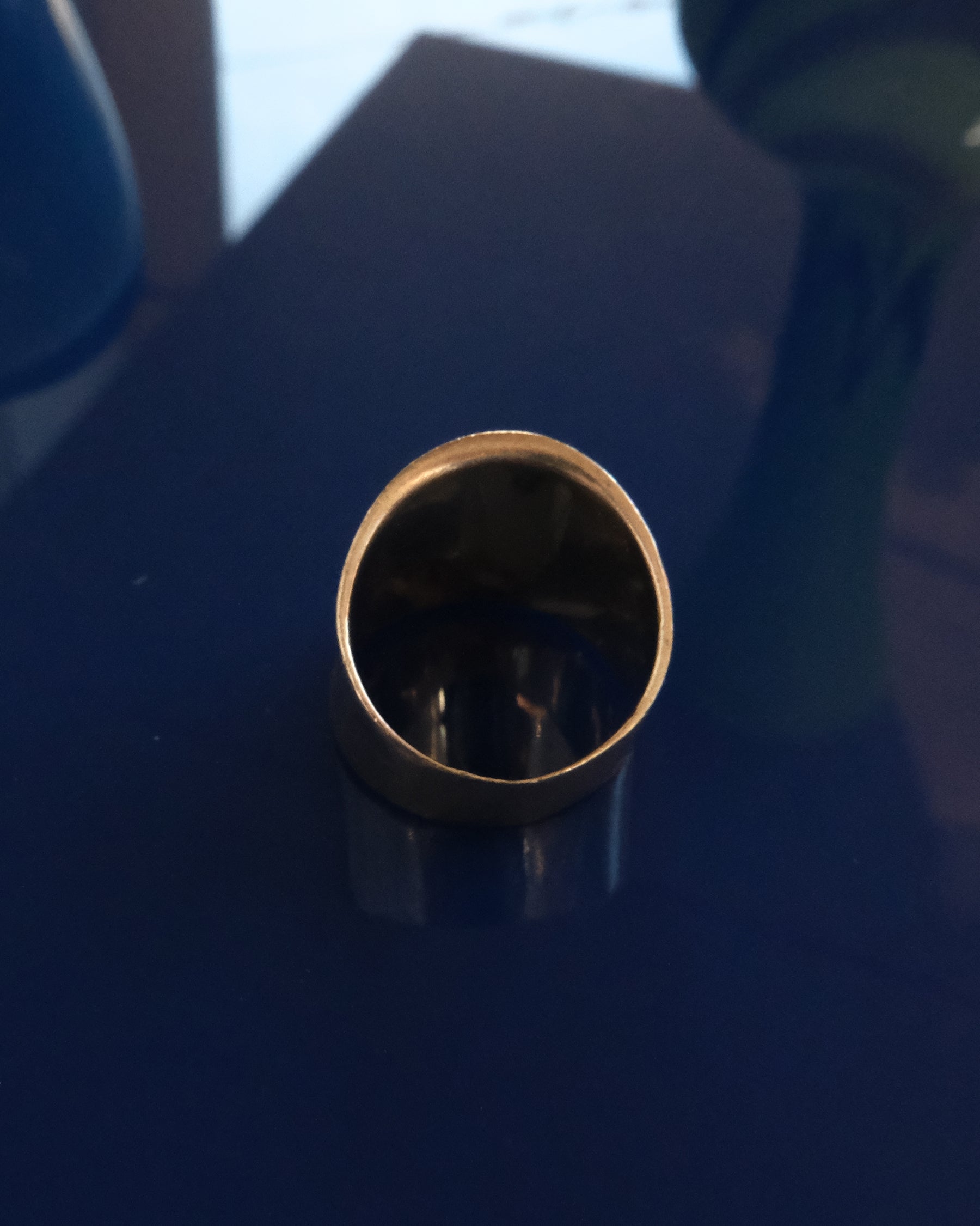 Face Curved Sterling Silver Ring
