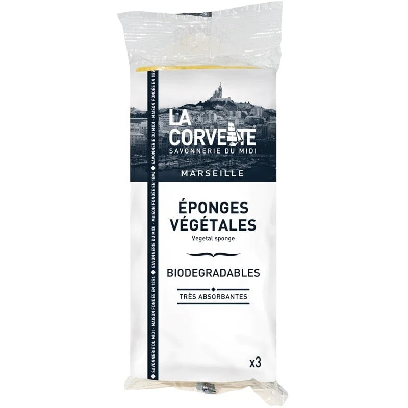 "La Corvette" Set of 3 Biodegradable Sponges