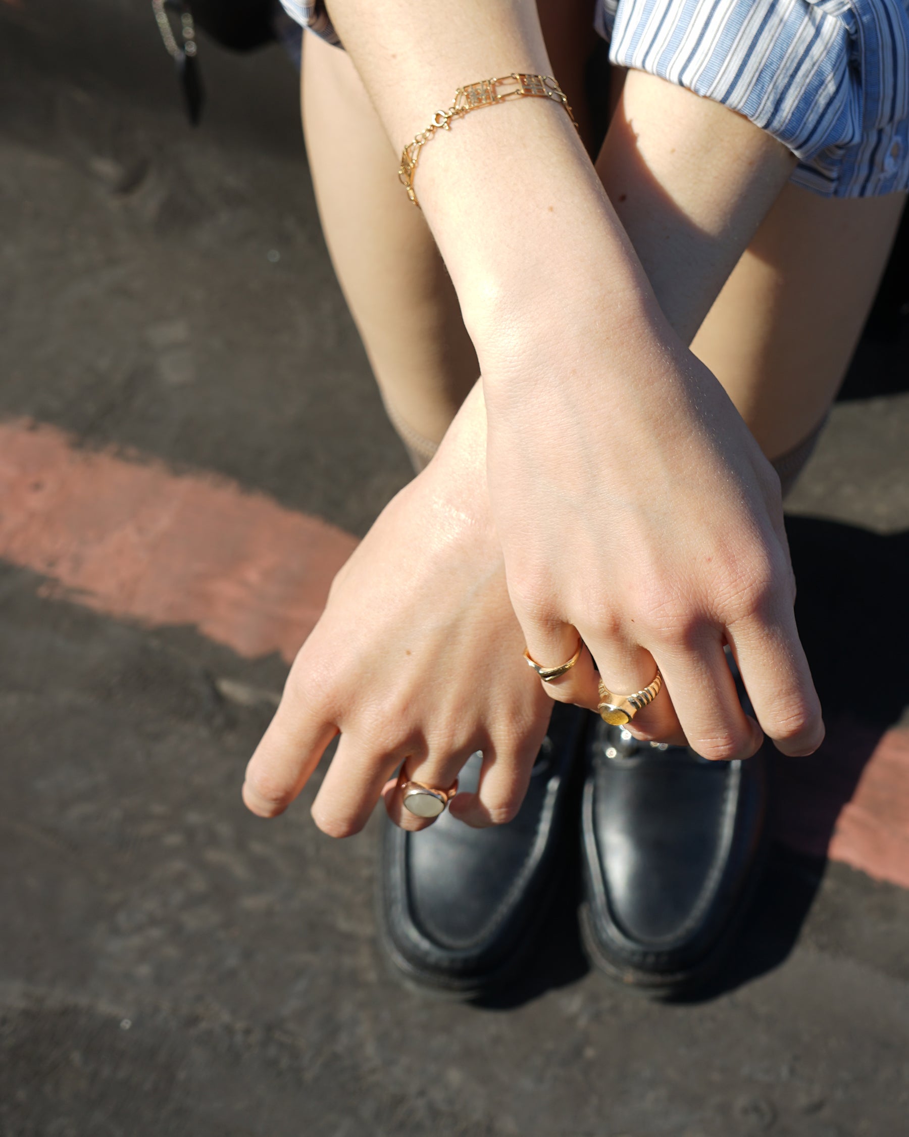 14k Gold Bracelet - Chinese Good Luck!