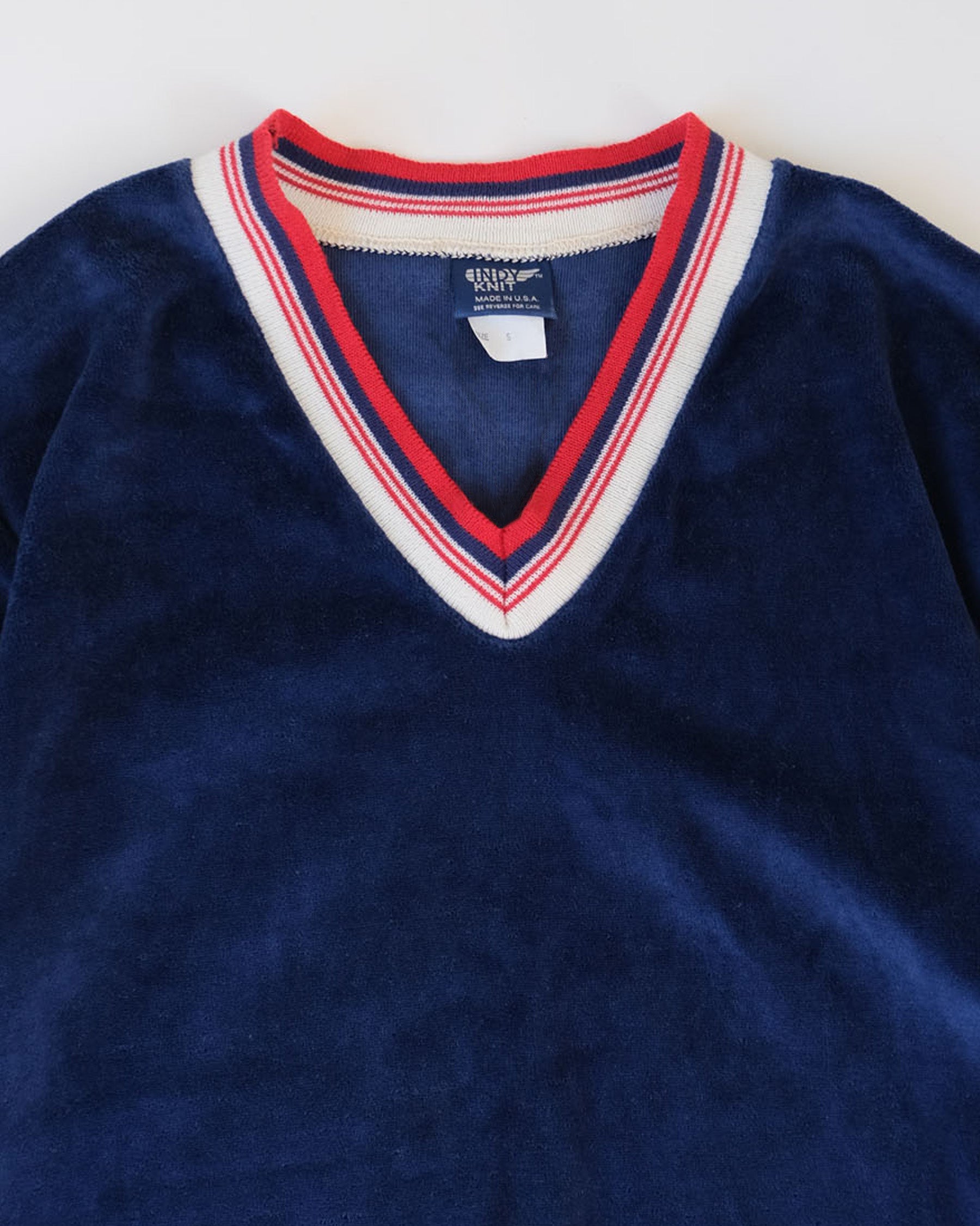 NOS Velour V-Neck Top