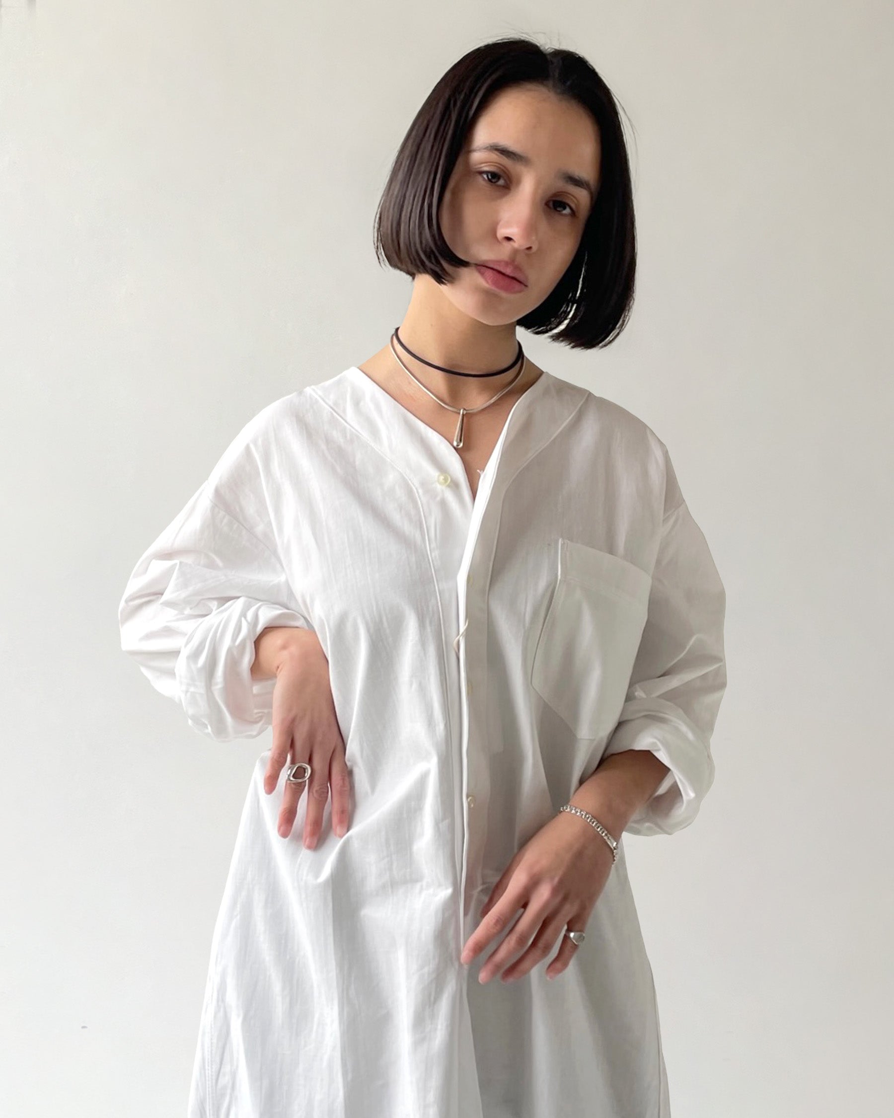 White Cotton Long Shirt
