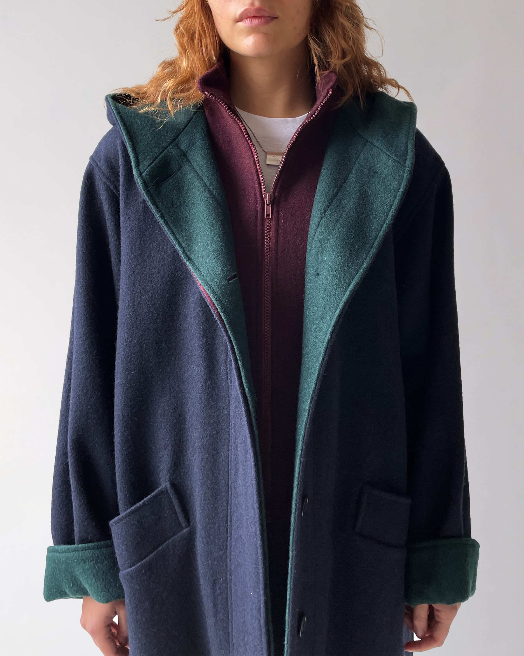 Layered Wool Coat