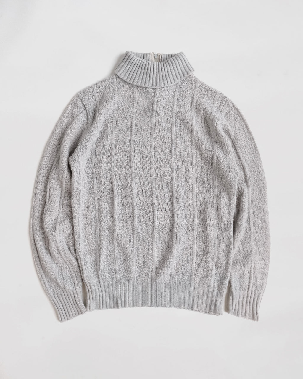 NOS Turtleneck with Back Zipper - Light Gray