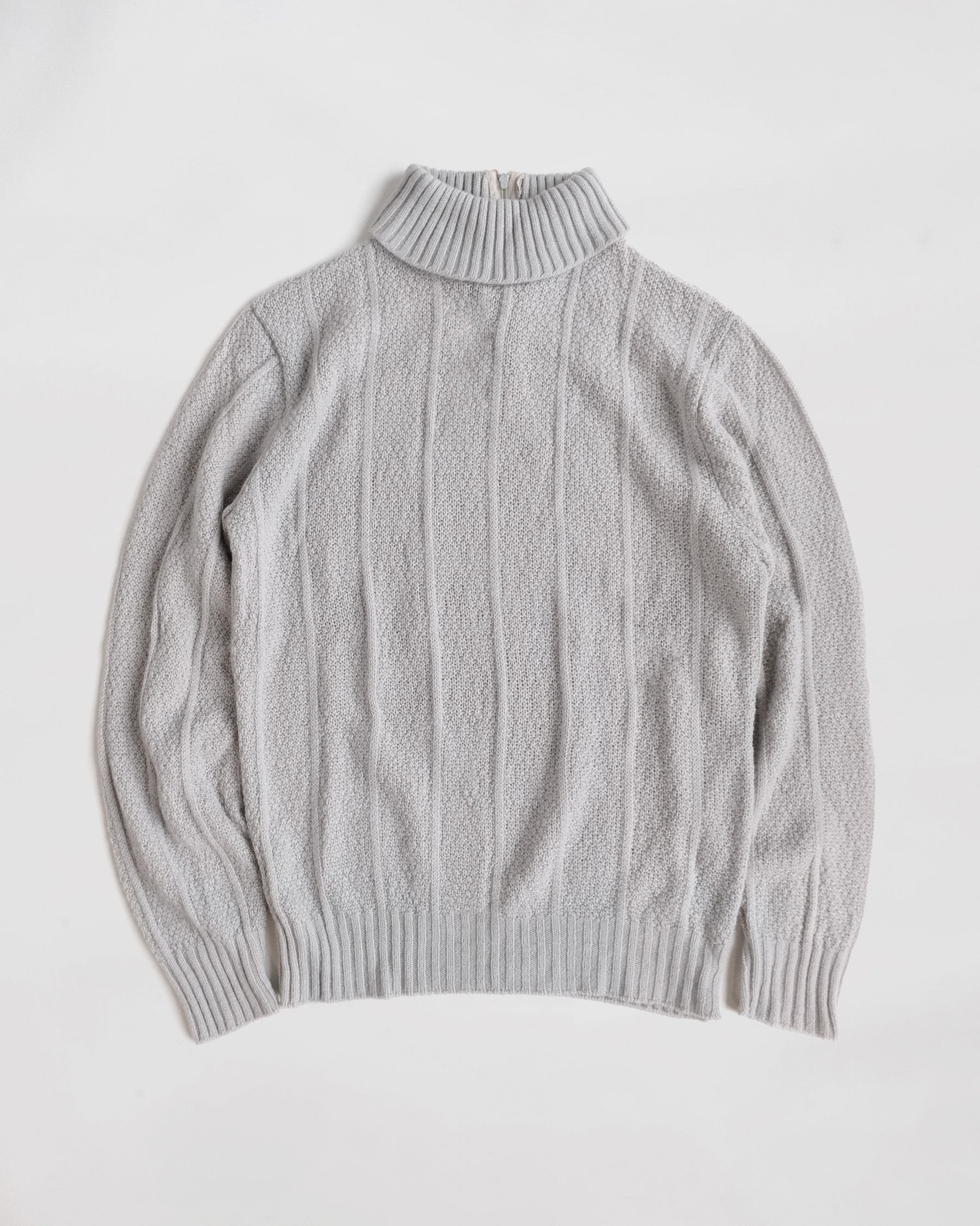 NOS Turtleneck with Back Zipper - Light Gray