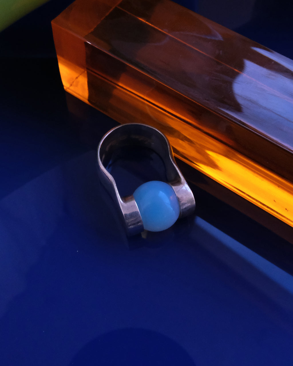 Sterling Silver x Moon Stone Ring - 11号