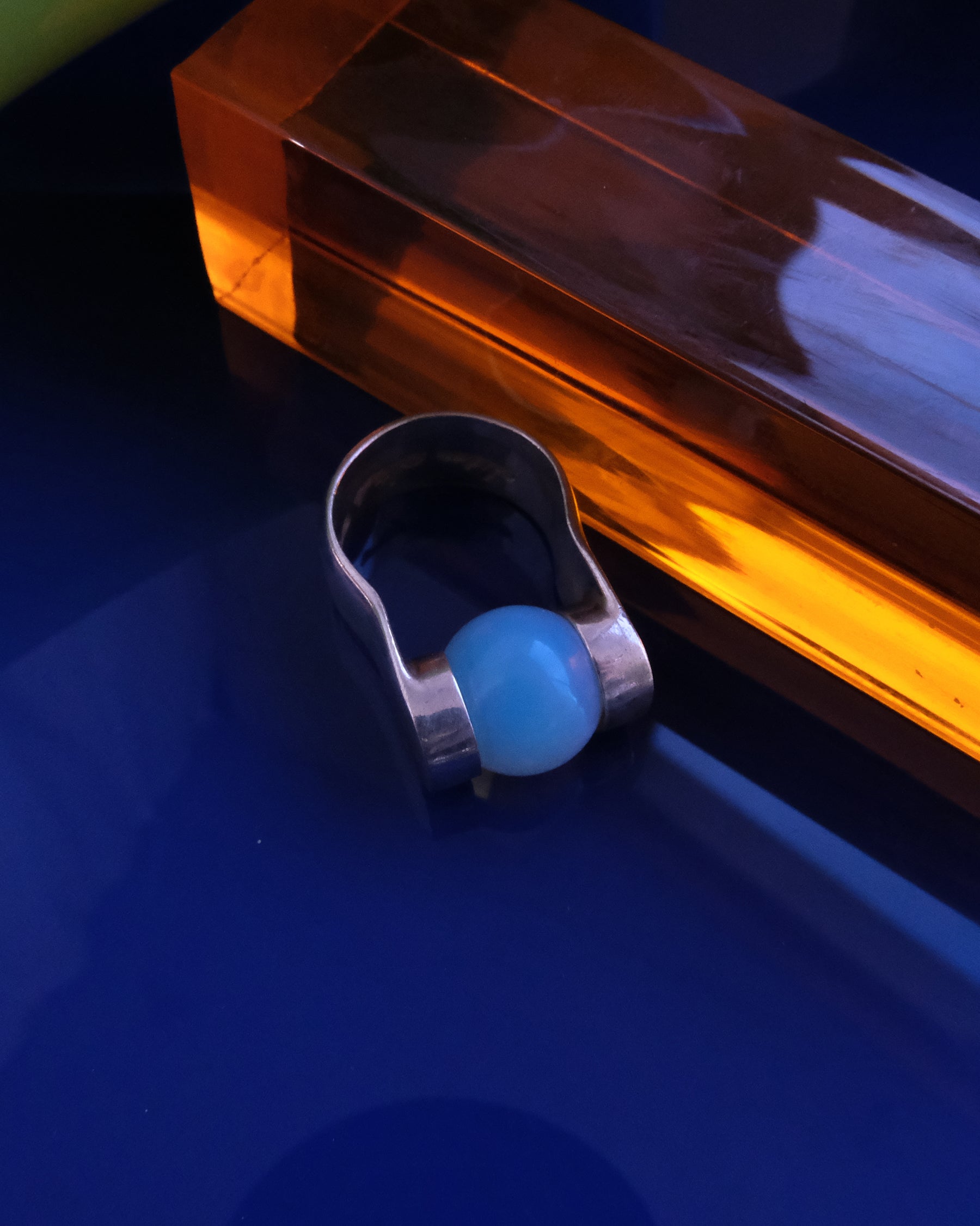 Sterling Silver x Moon Stone Ring - 11号