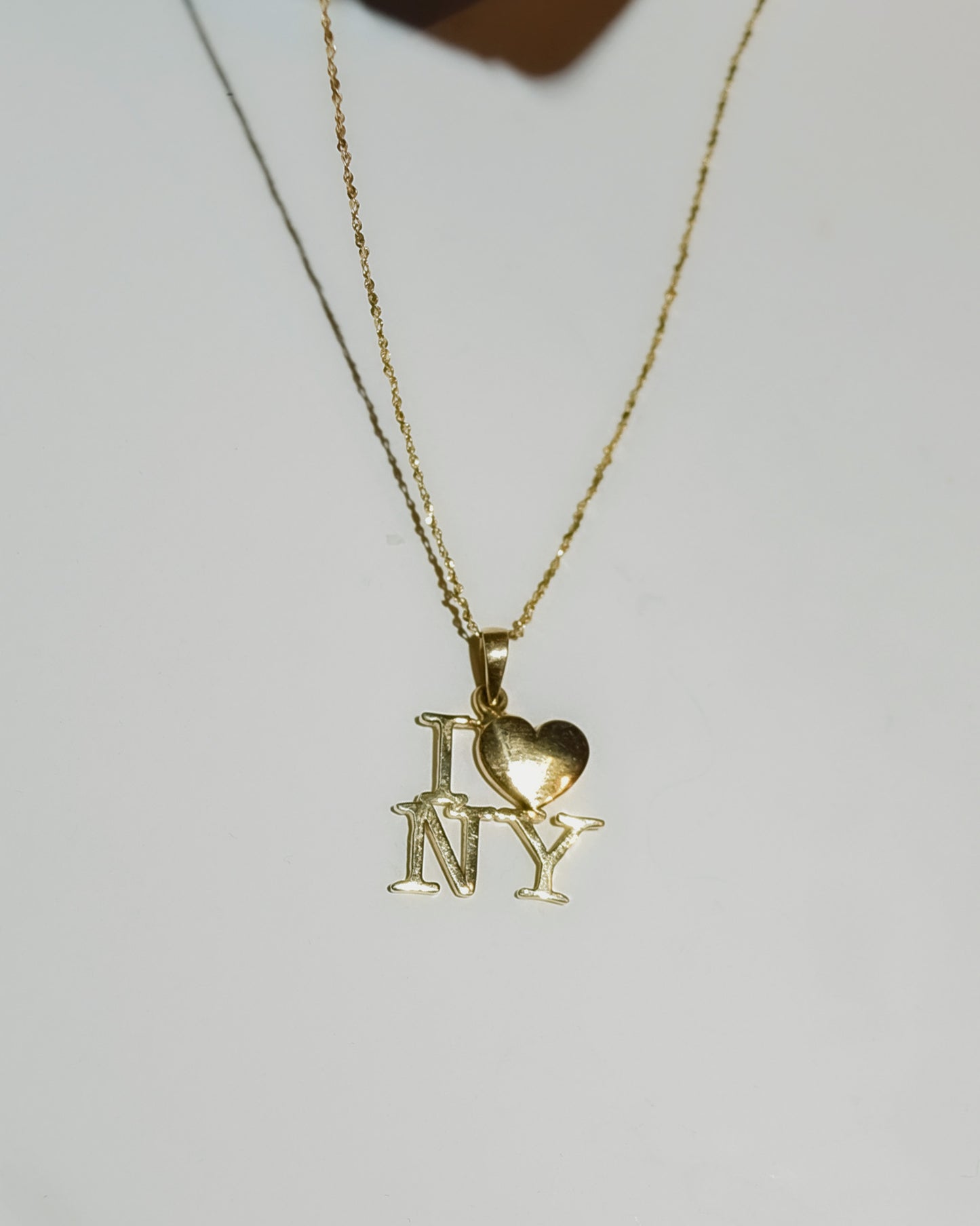 14k Gold Necklace -I LOVE NY-