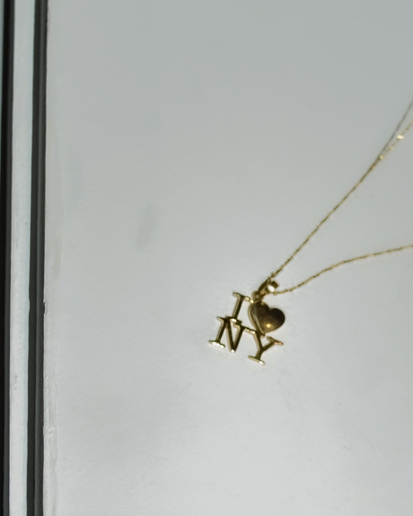 14k Gold Necklace -I LOVE NY-