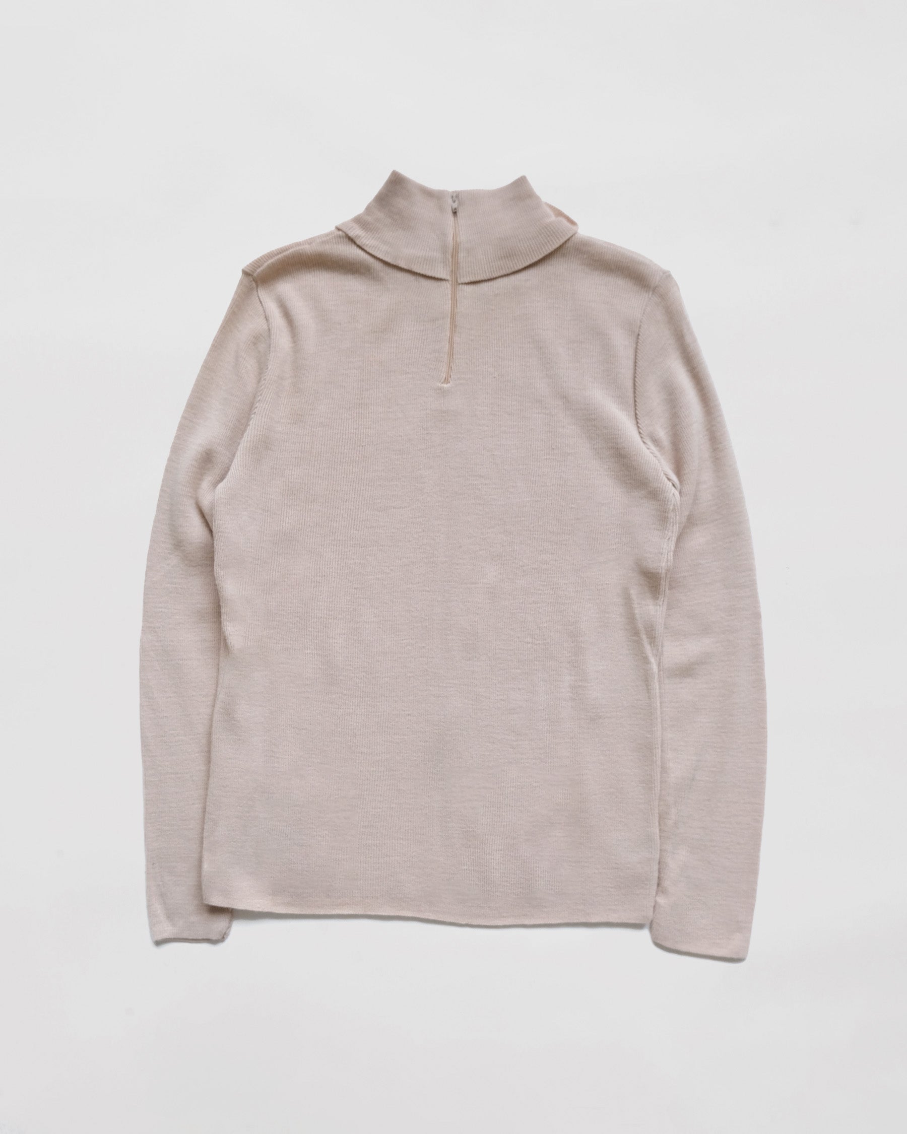 NOS Turtleneck Sweater with Back Zippier - Beige